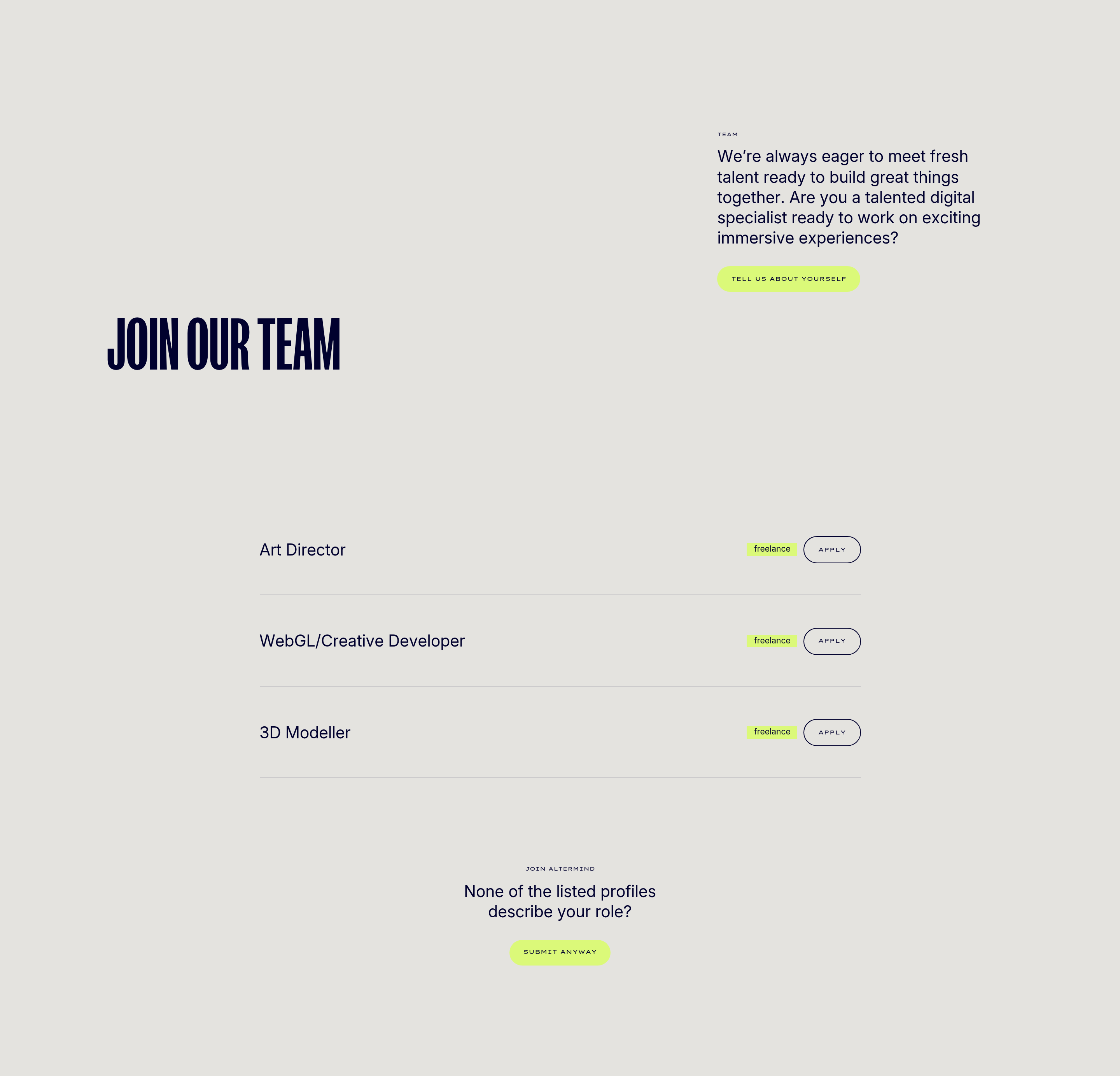 Altermind Careers design