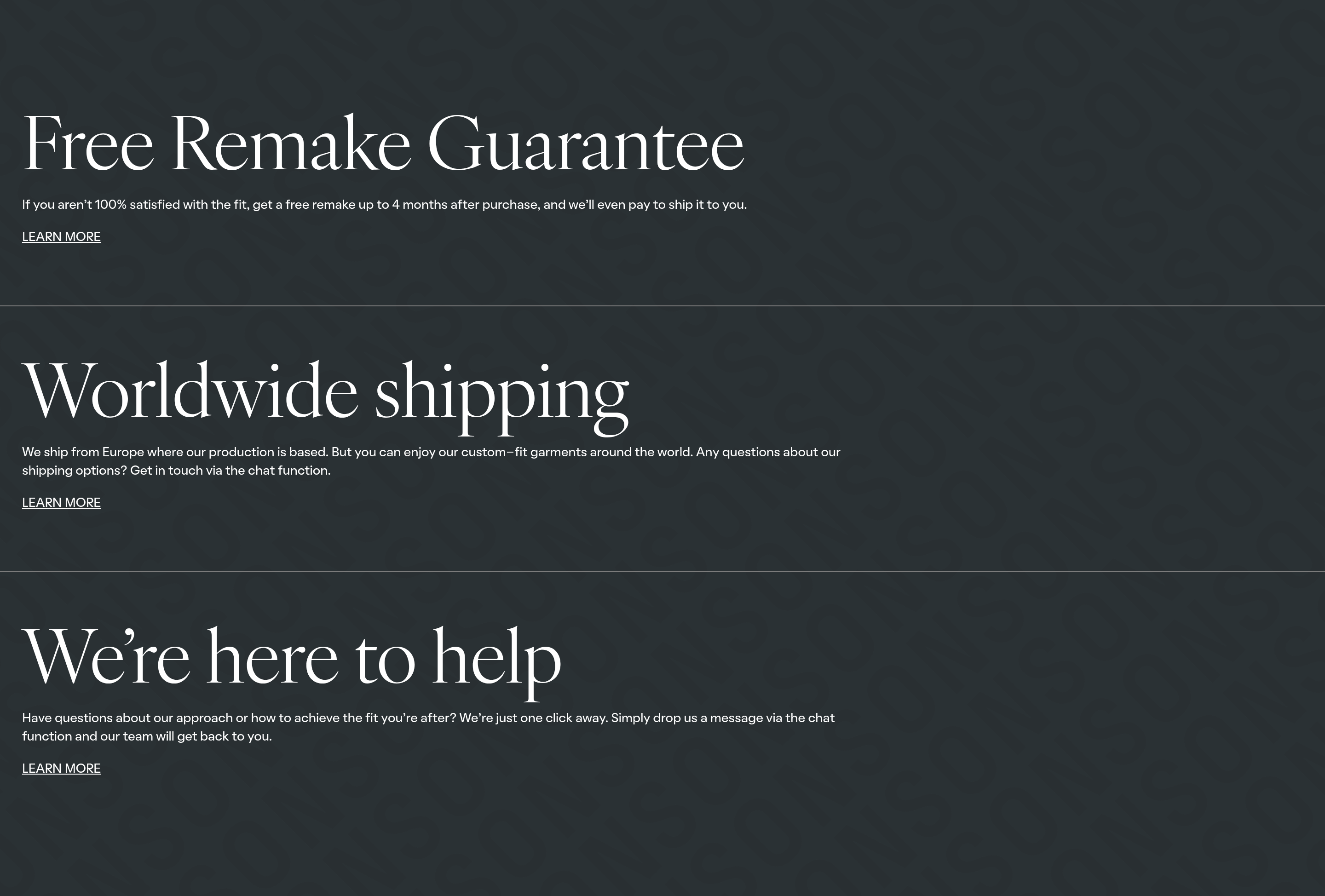 Son of a Tailor Benefits design