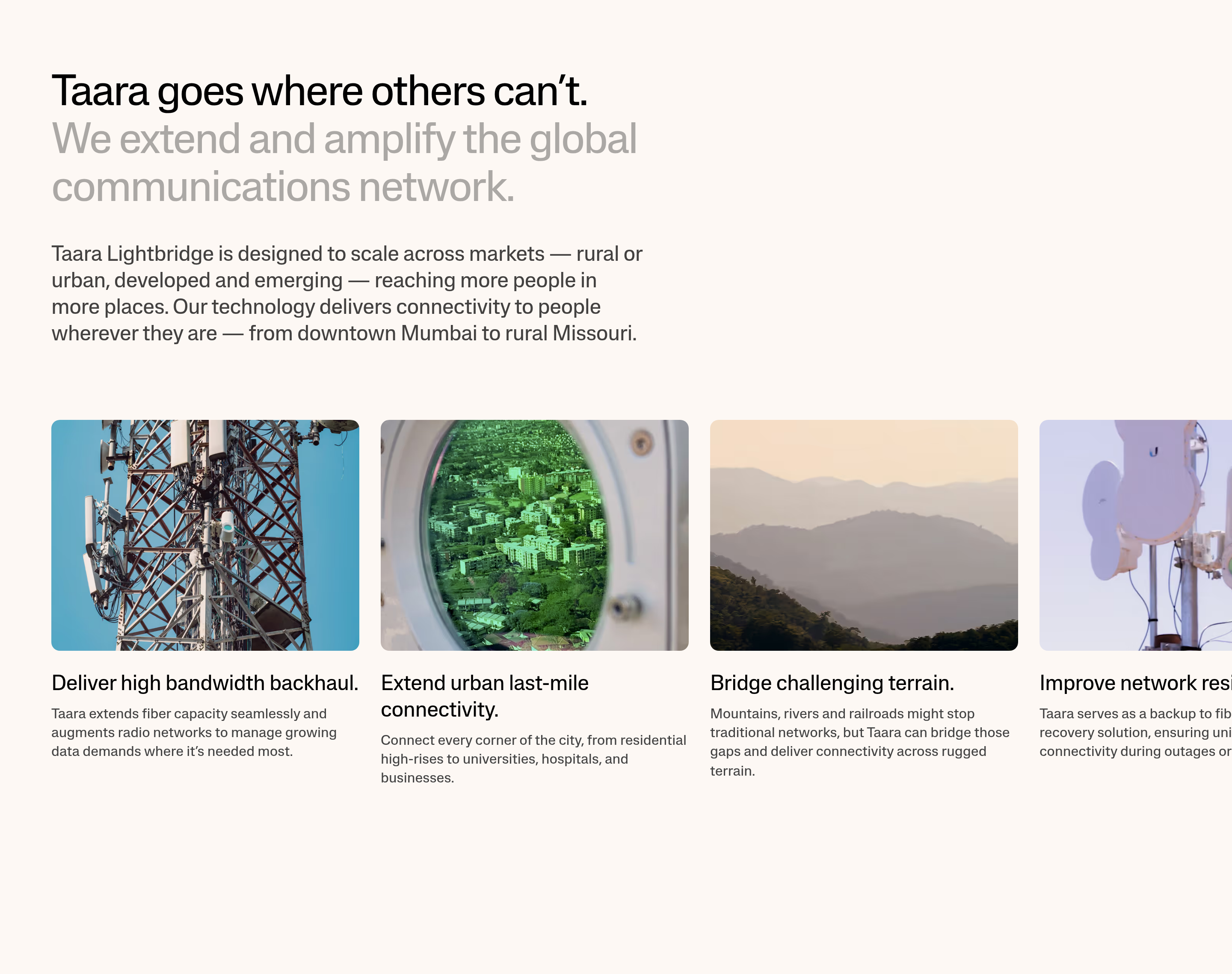 Taara Use Cases design