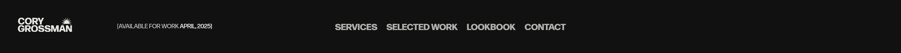 Cory Grossman Header design