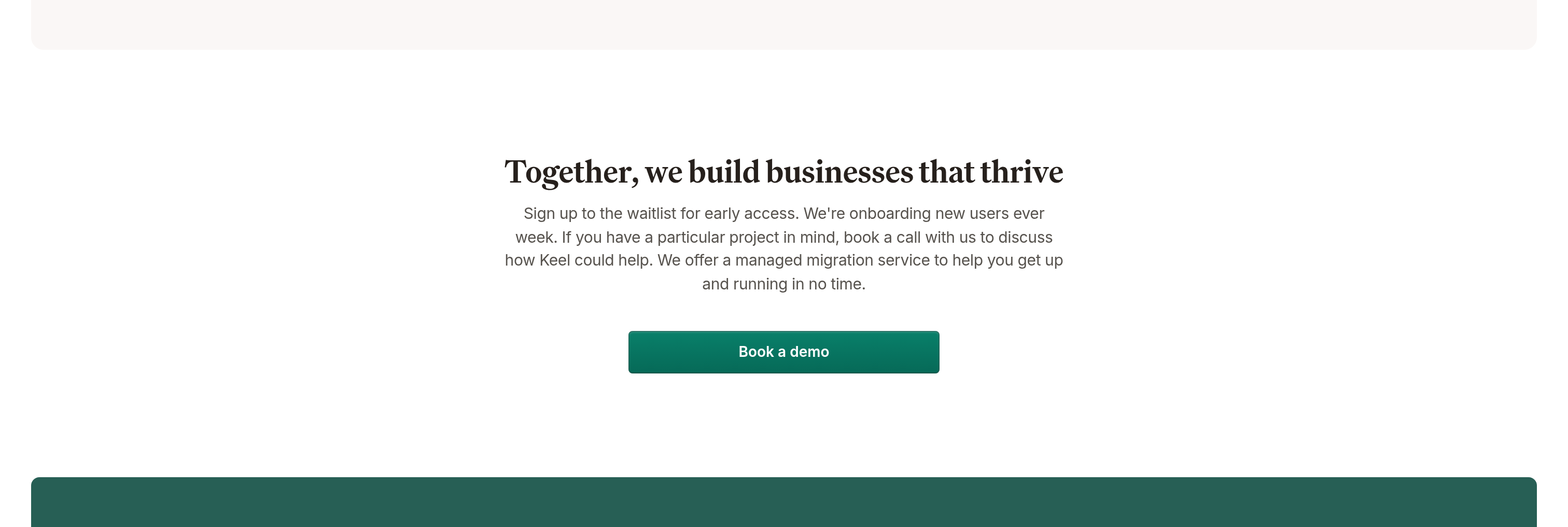 Keel Call to Action design