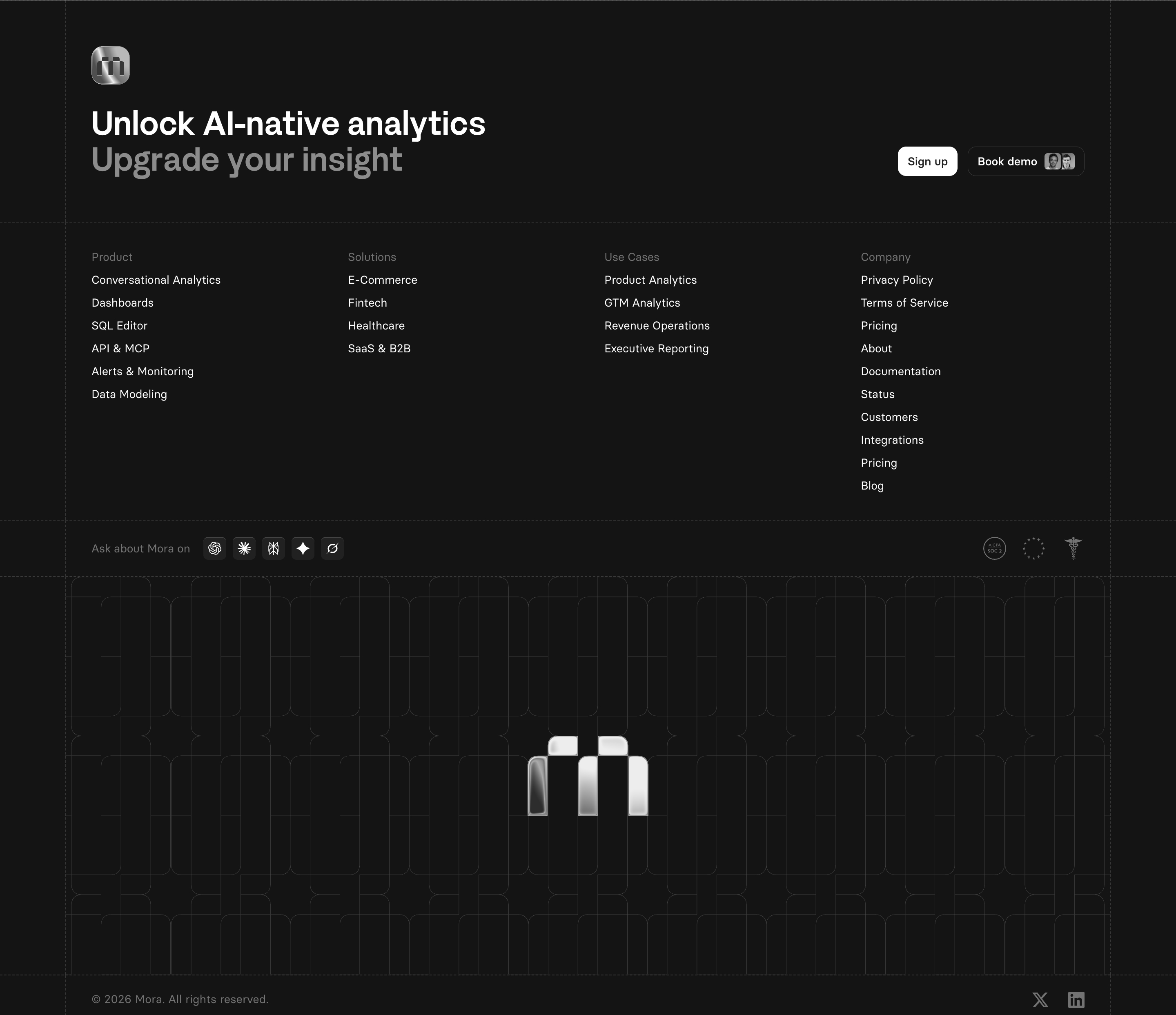 Mora Footer design