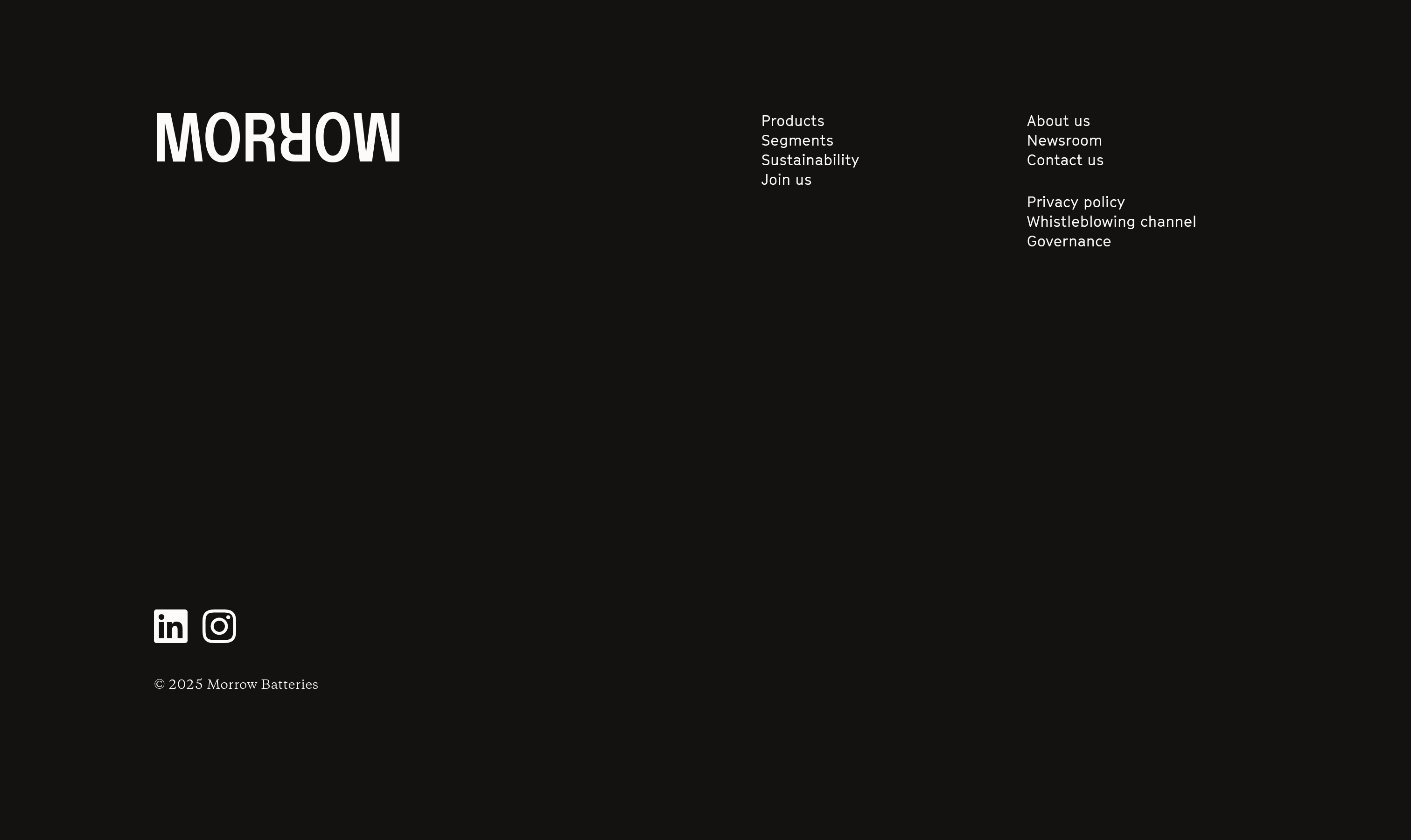 Morrow Footer design