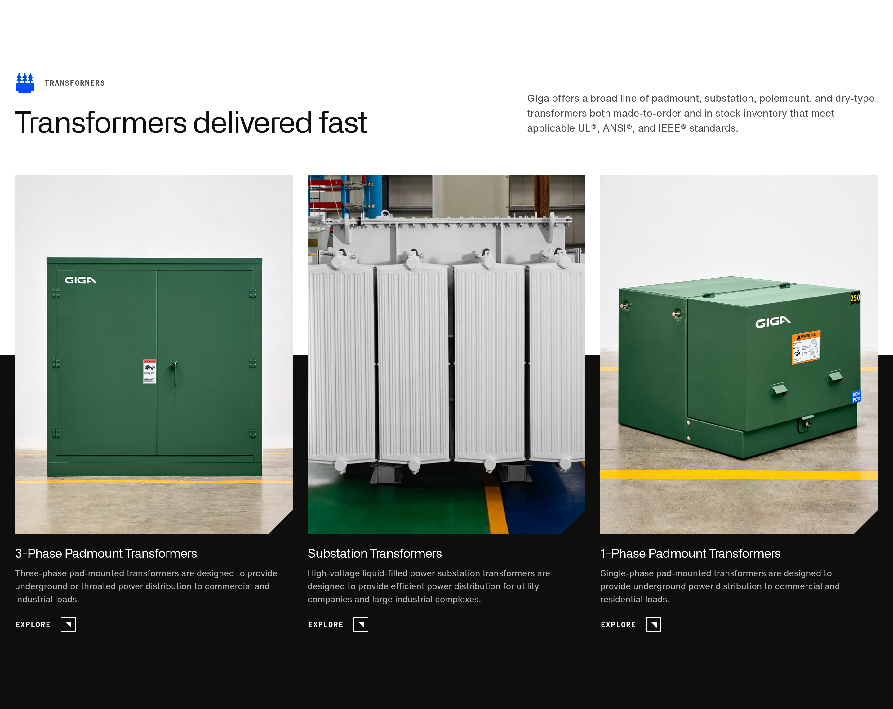 Giga Energy Products design