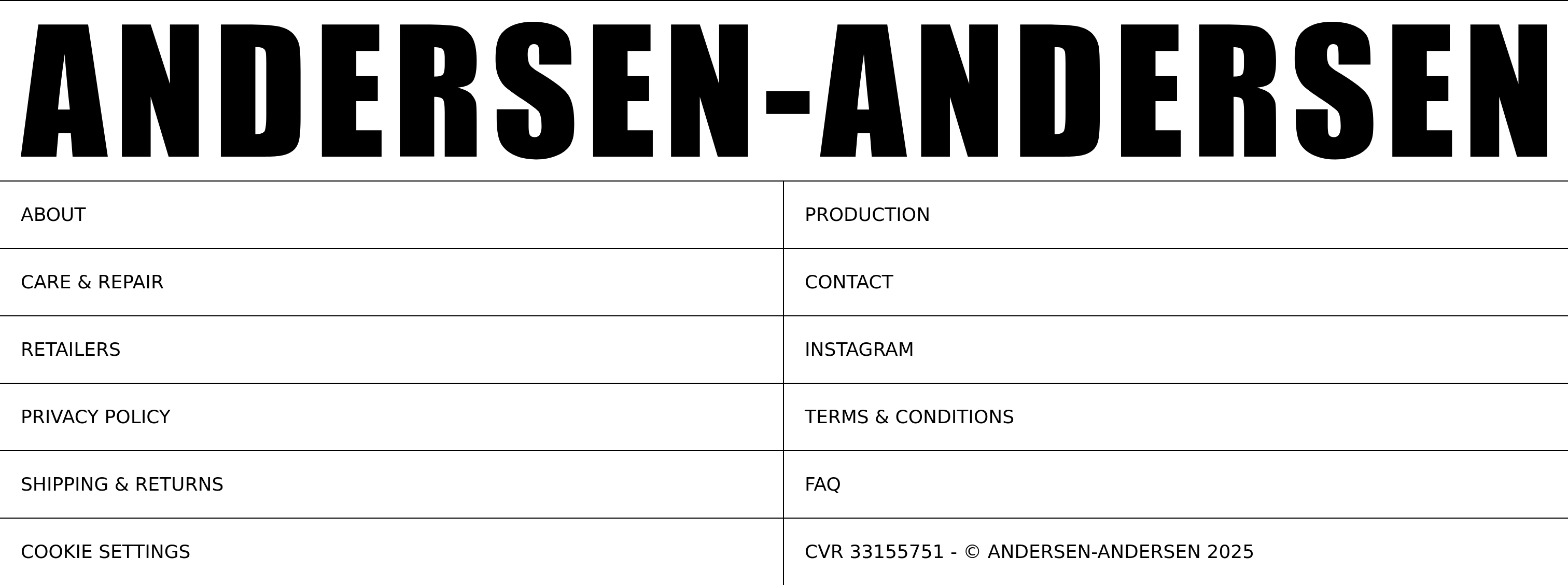 Andersen-Andersen Footer design