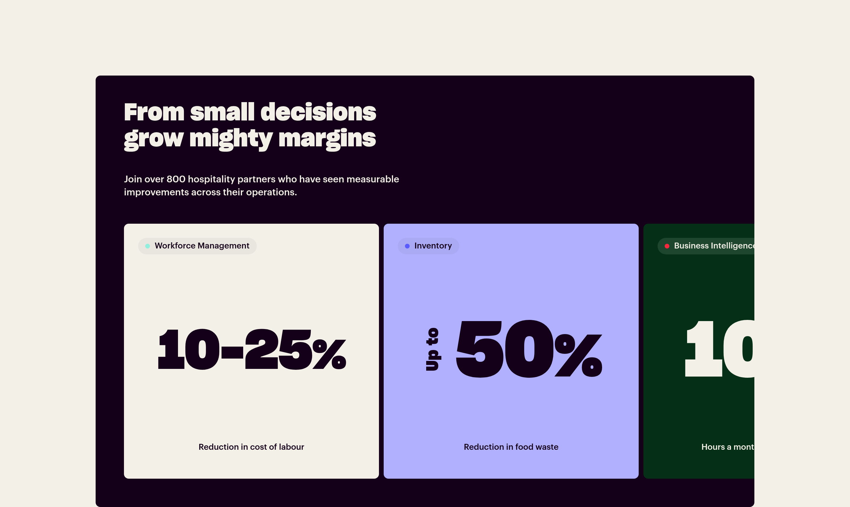 Statistics section preview