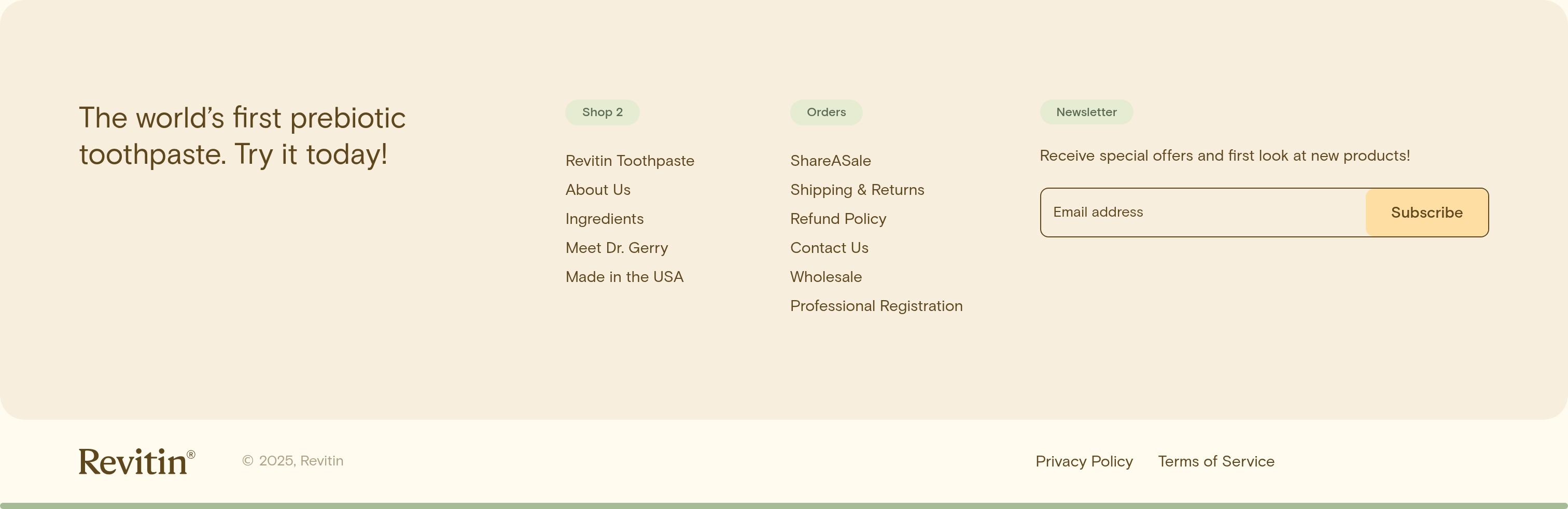 Revitin Footer design