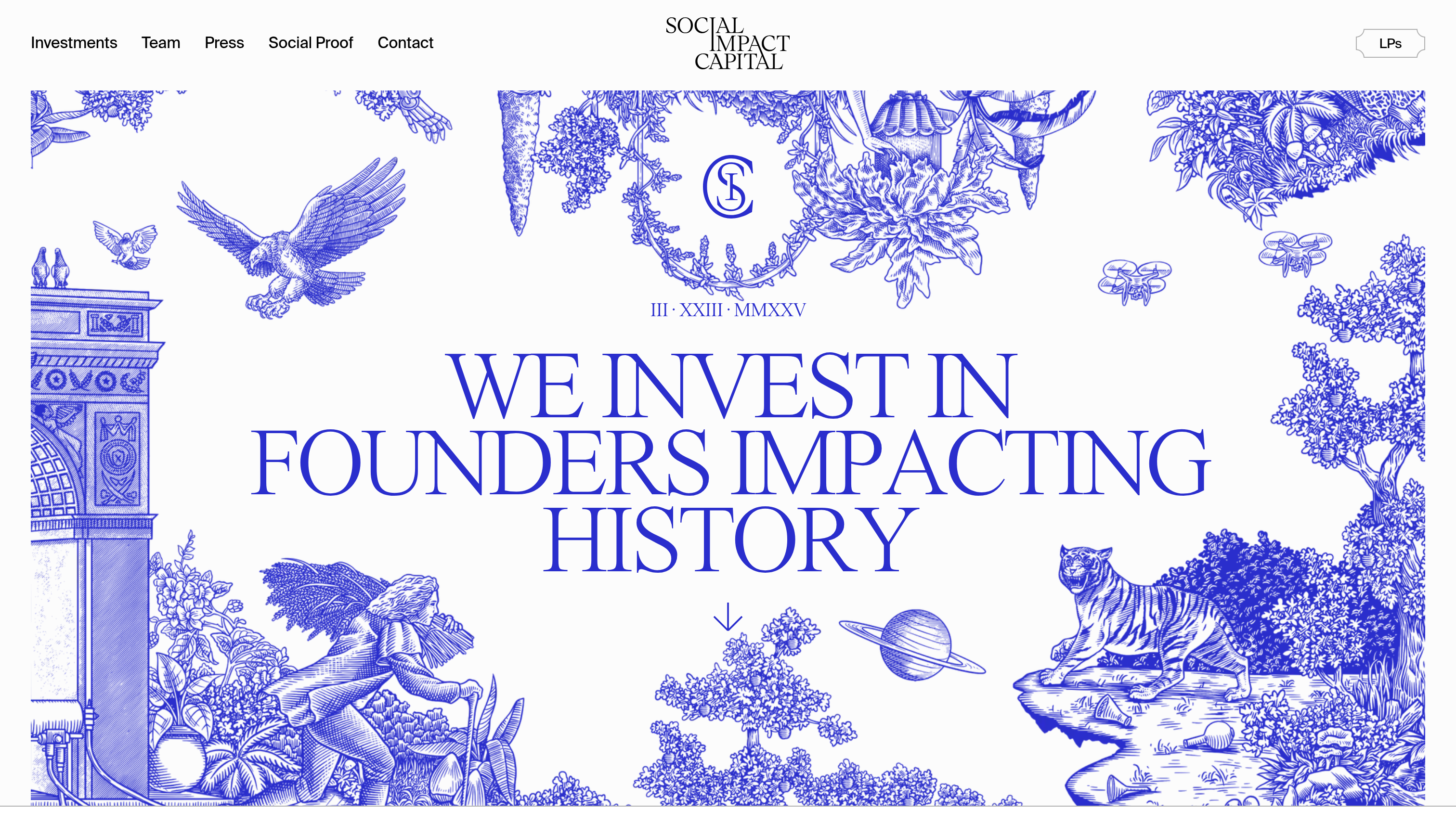 Social Impact Capital Hero design