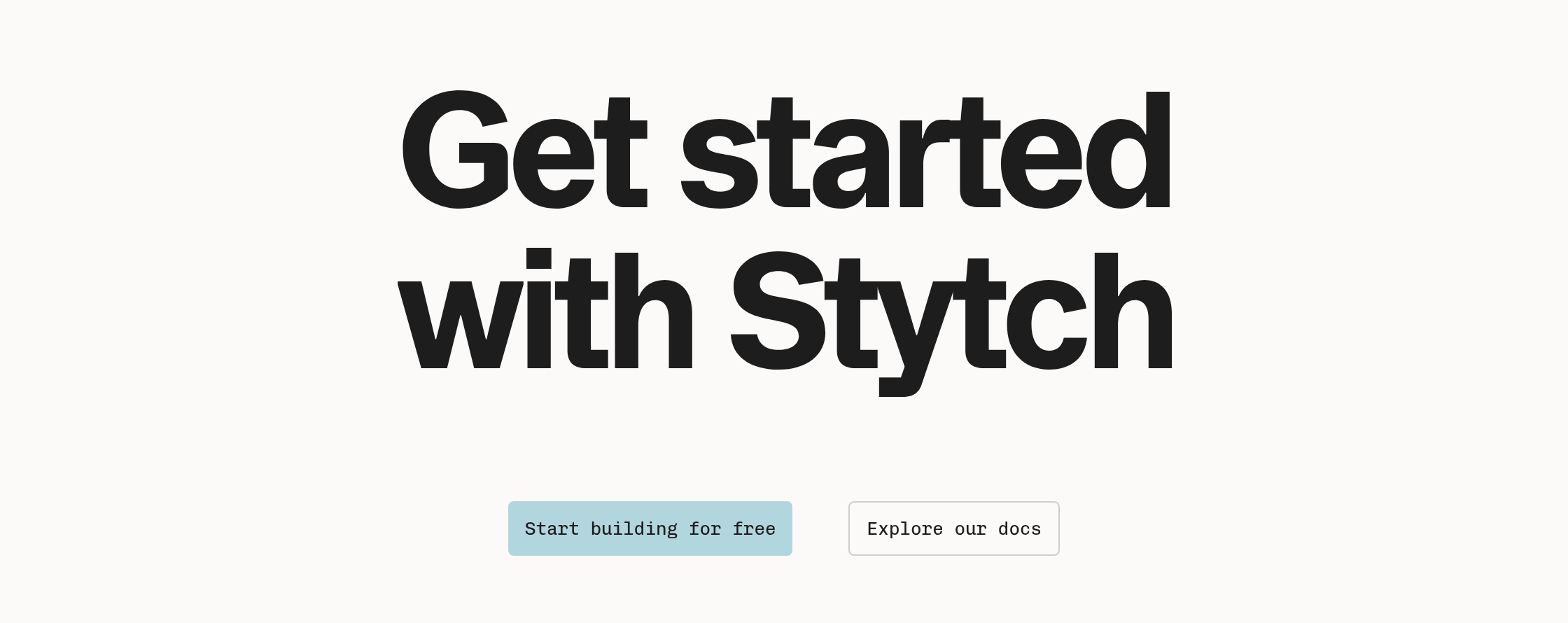 Stytch Call to Action design