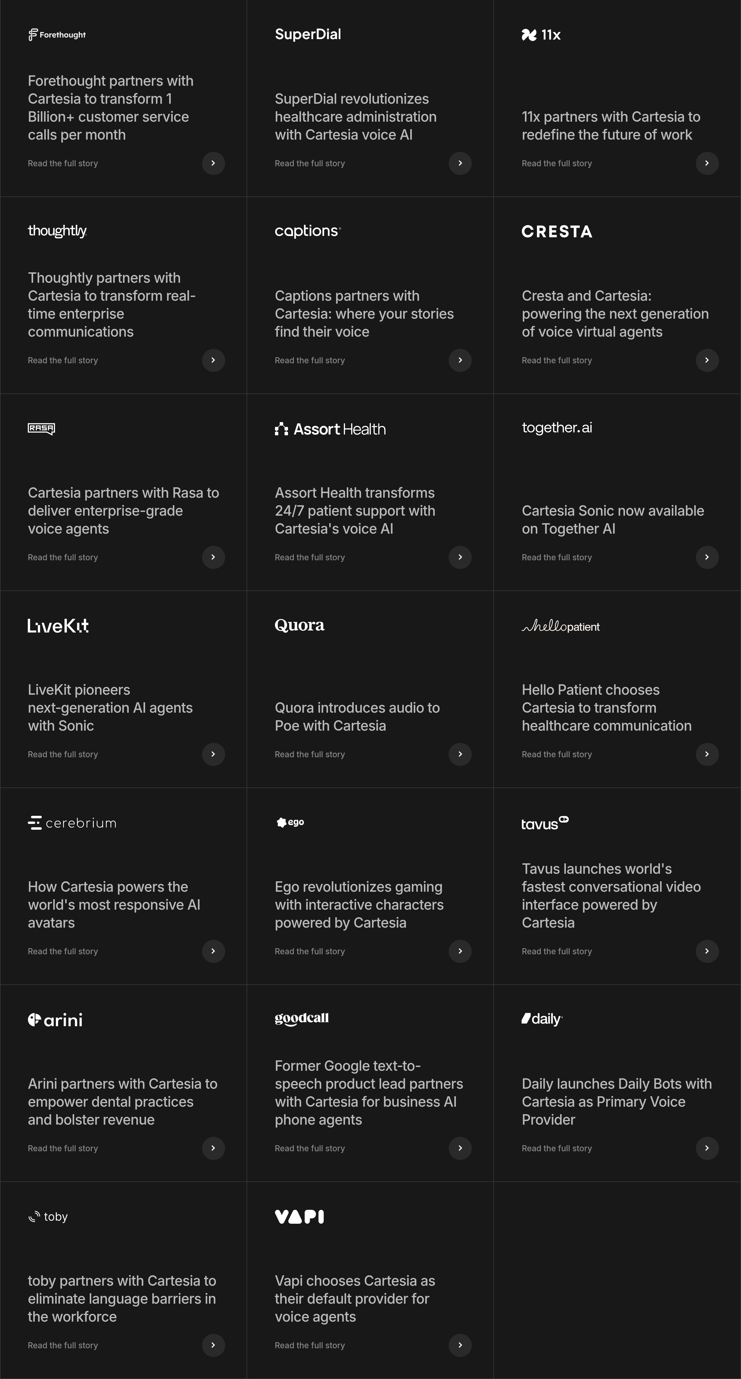 Cartesia Case Studies design