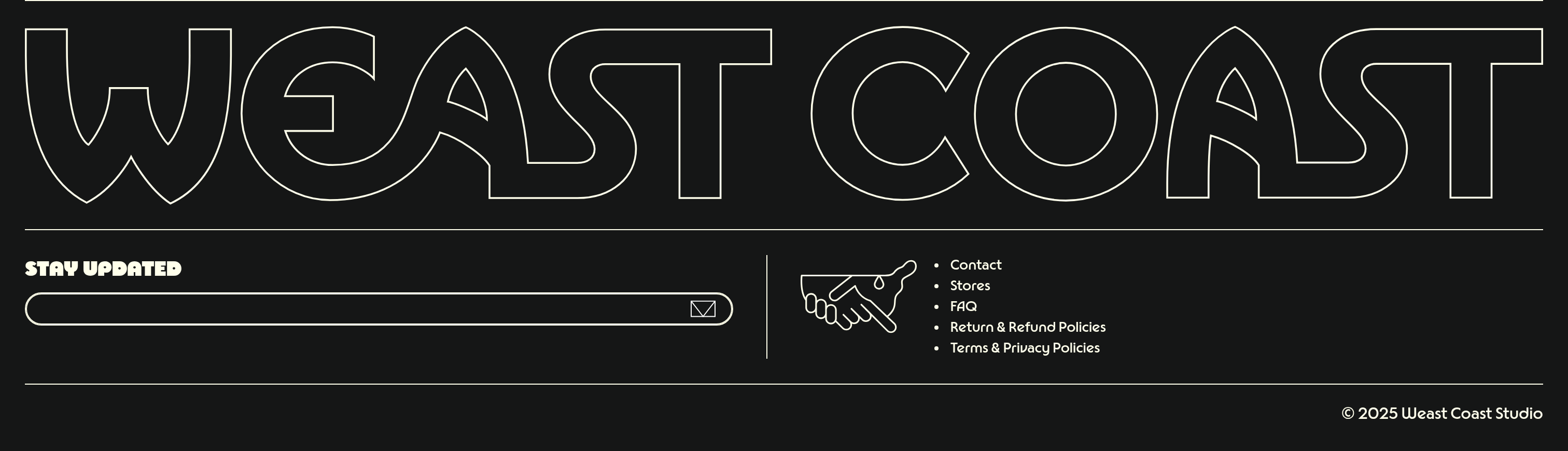 Weast Coast Games Footer design
