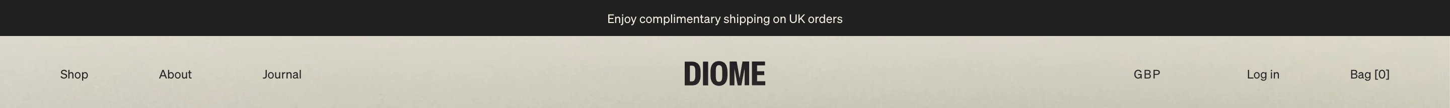 Diome Header design