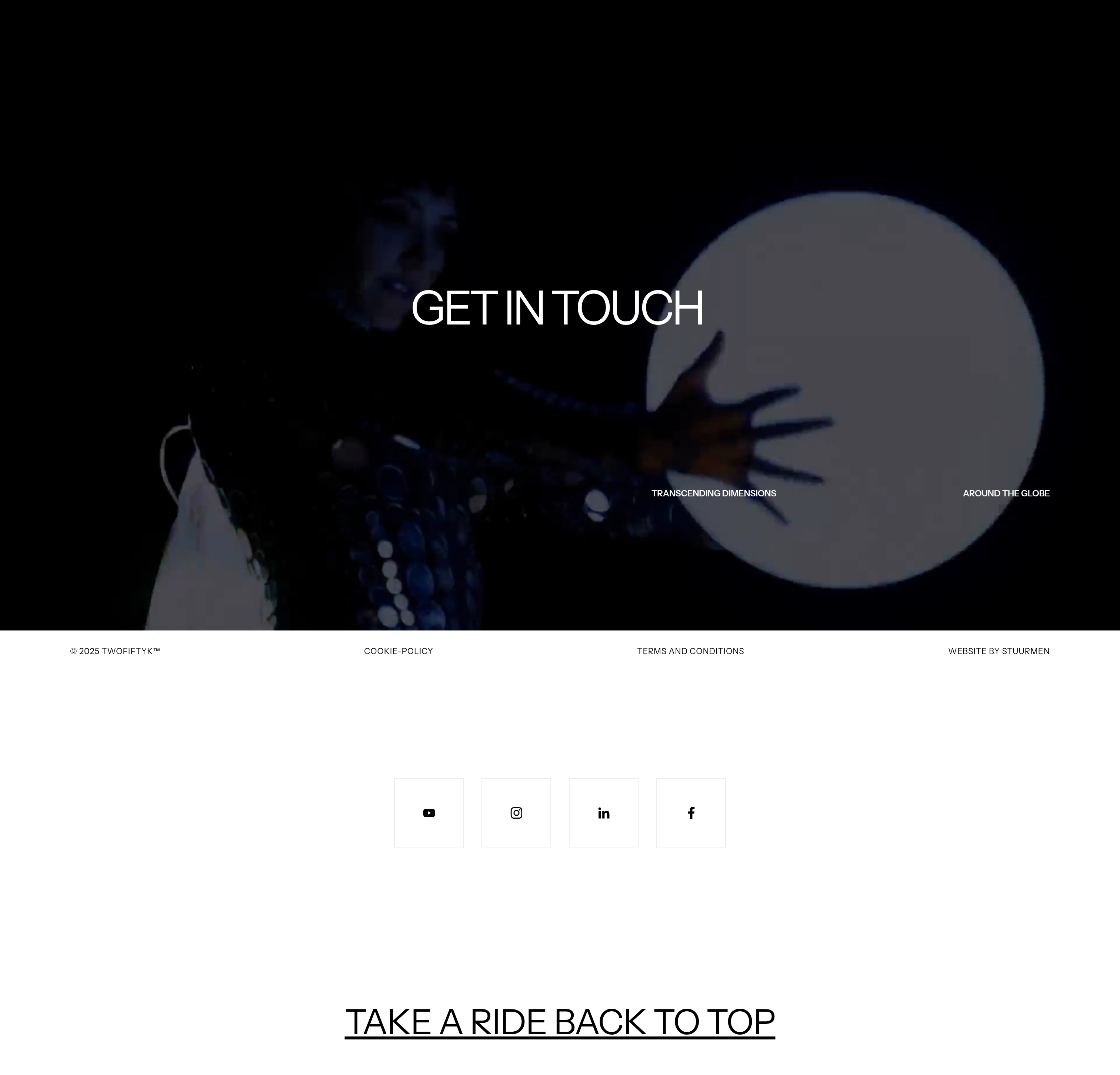 TwoFiftyK Footer design