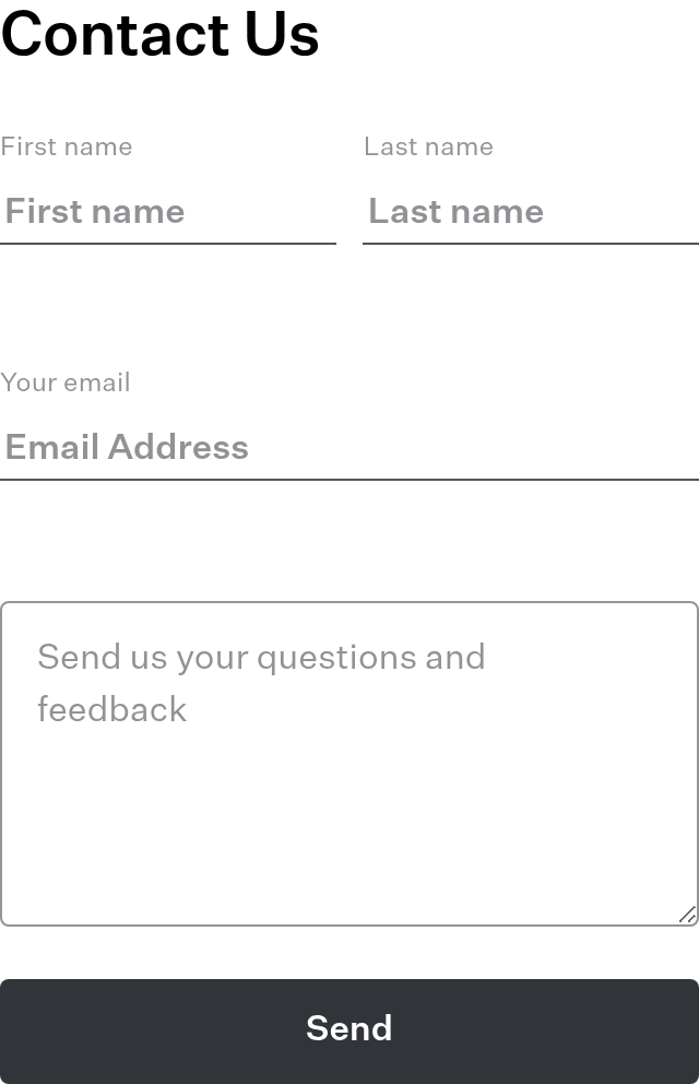 Contact section preview