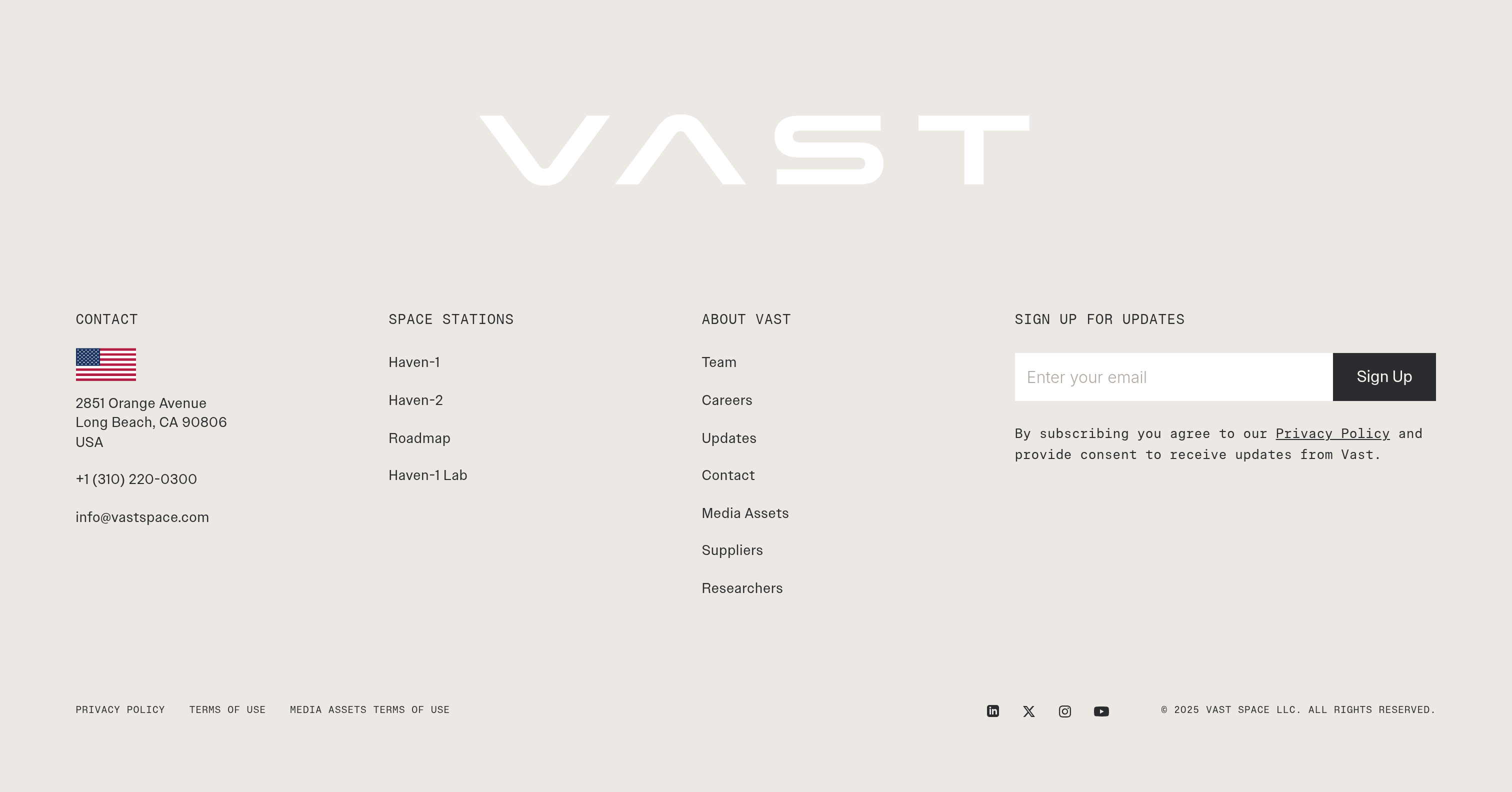 Vast Footer design