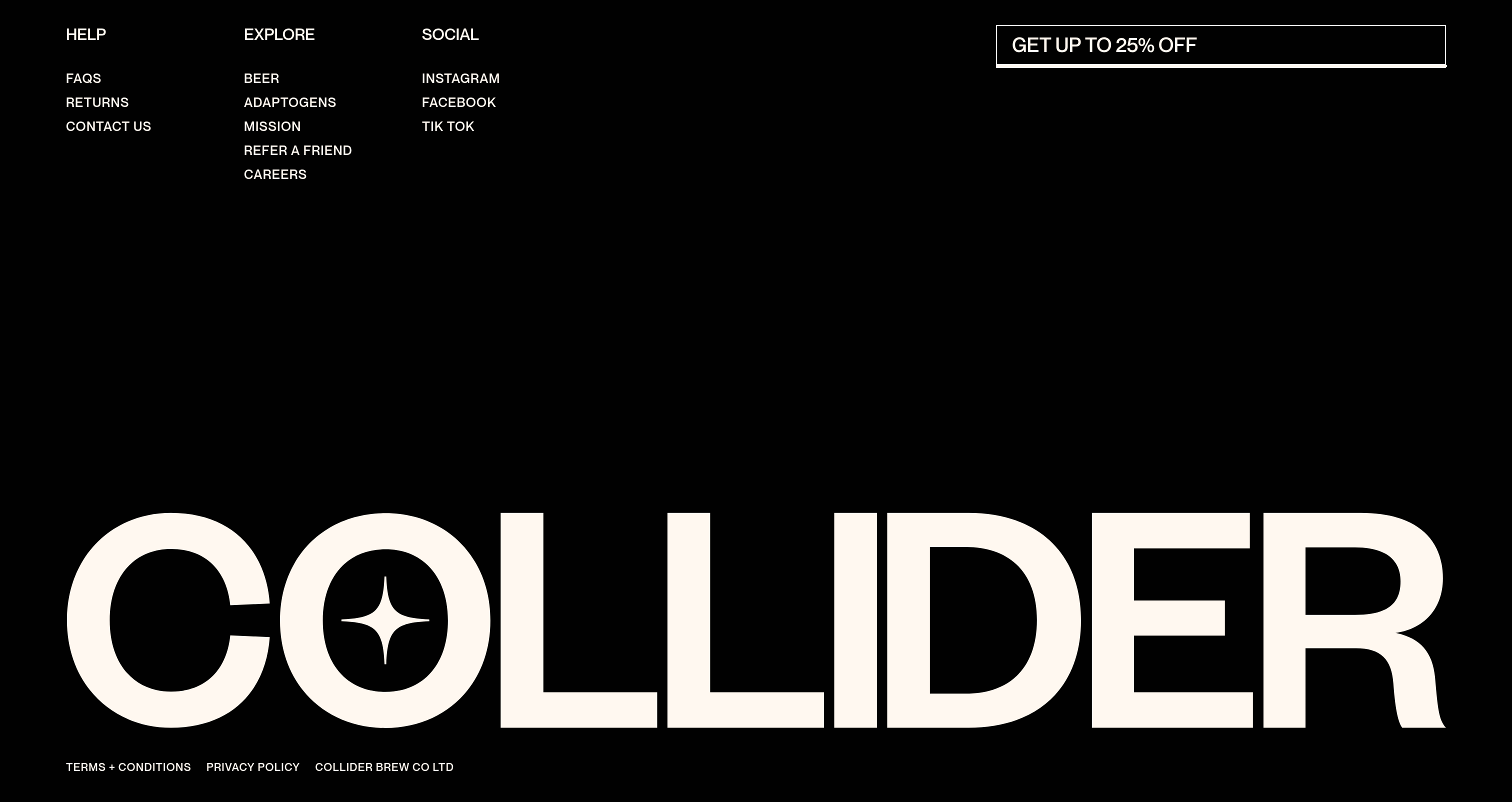 Collider Footer design