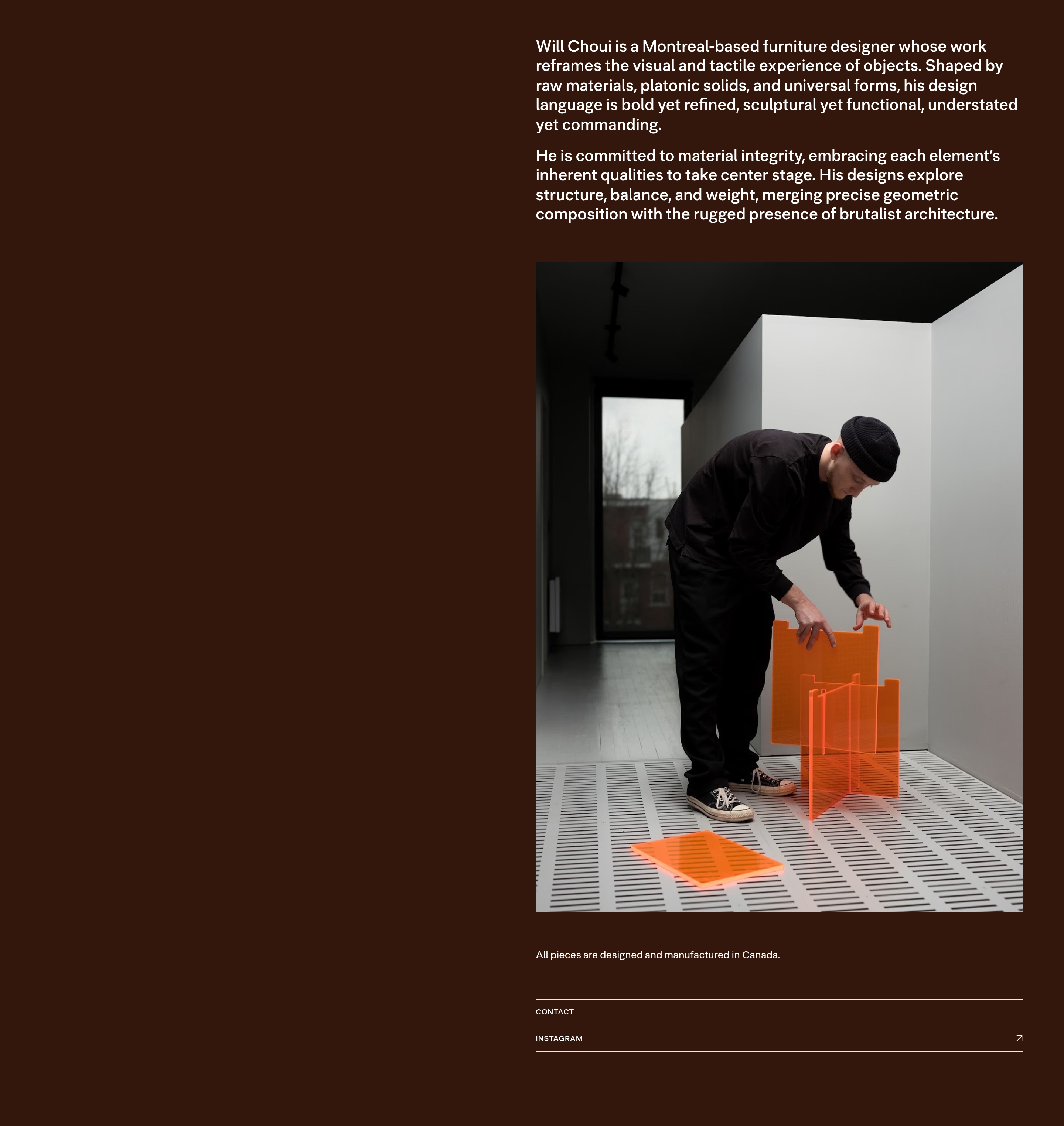 Will Choui About Us design