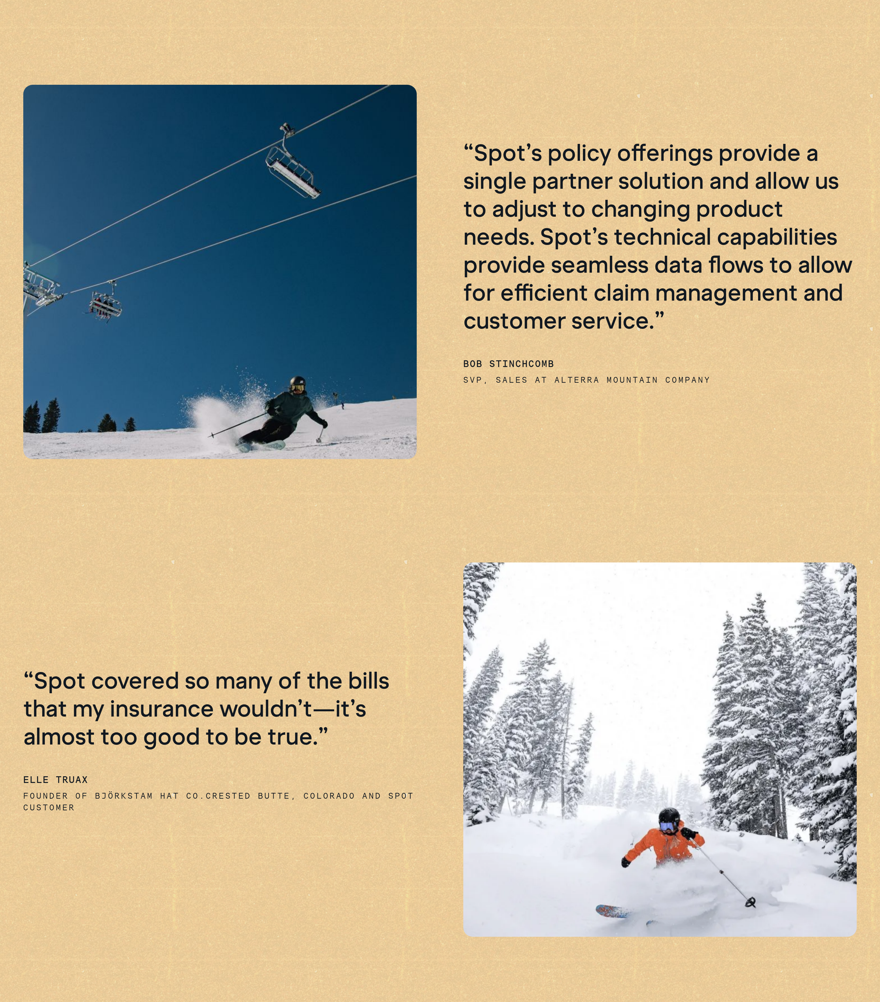 Spot Insurance Testimonial design