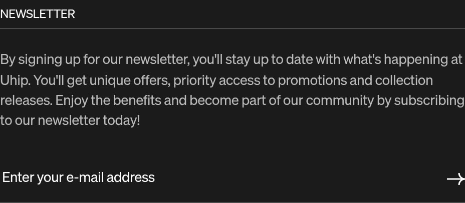 Uhip Newsletter design