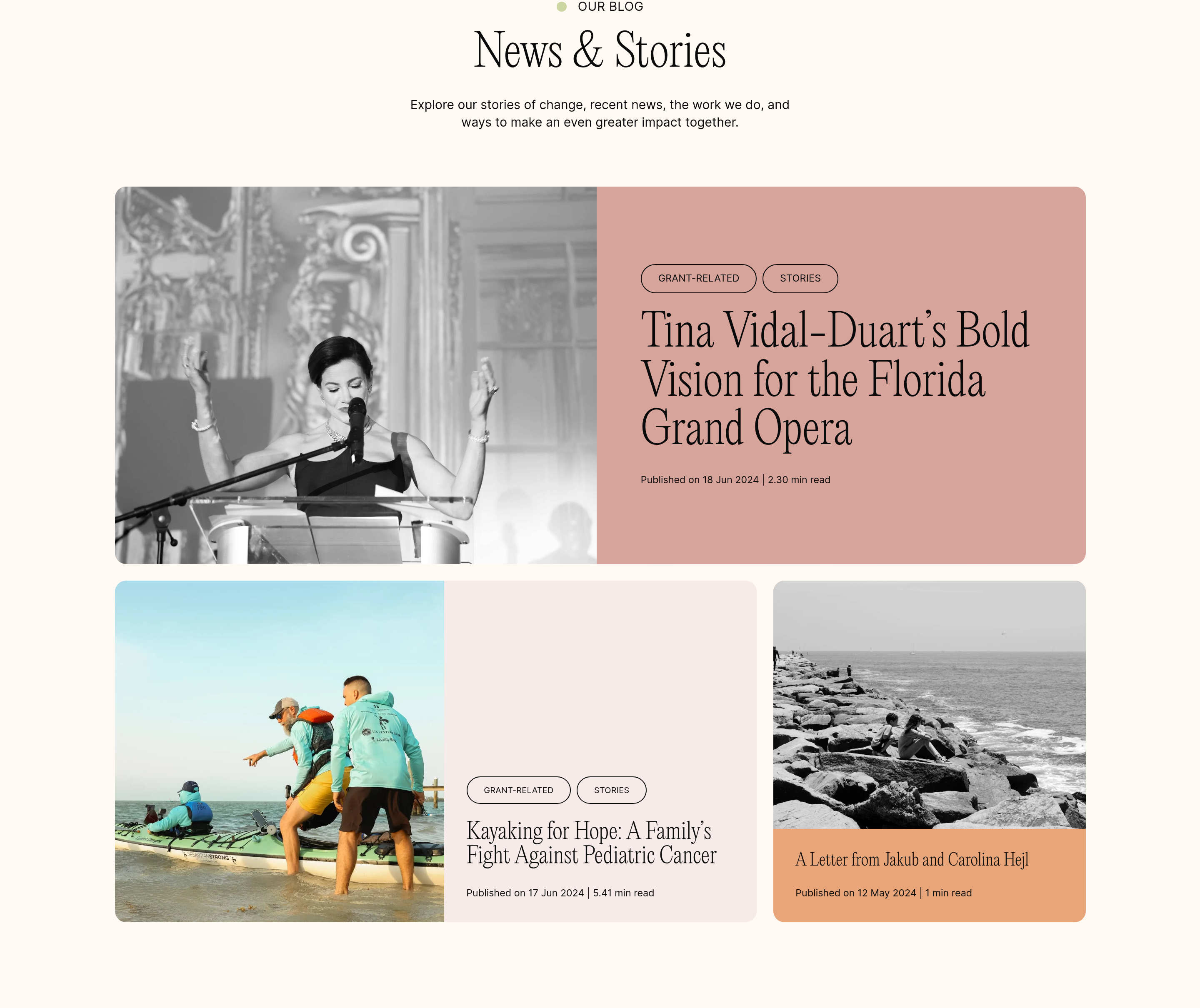 Hejl Foundation Blog design