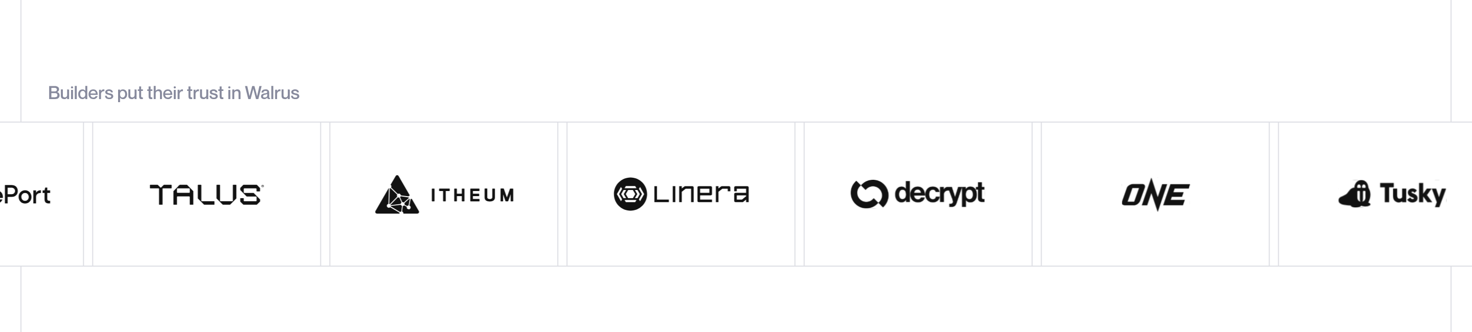 Walrus Client Logos design