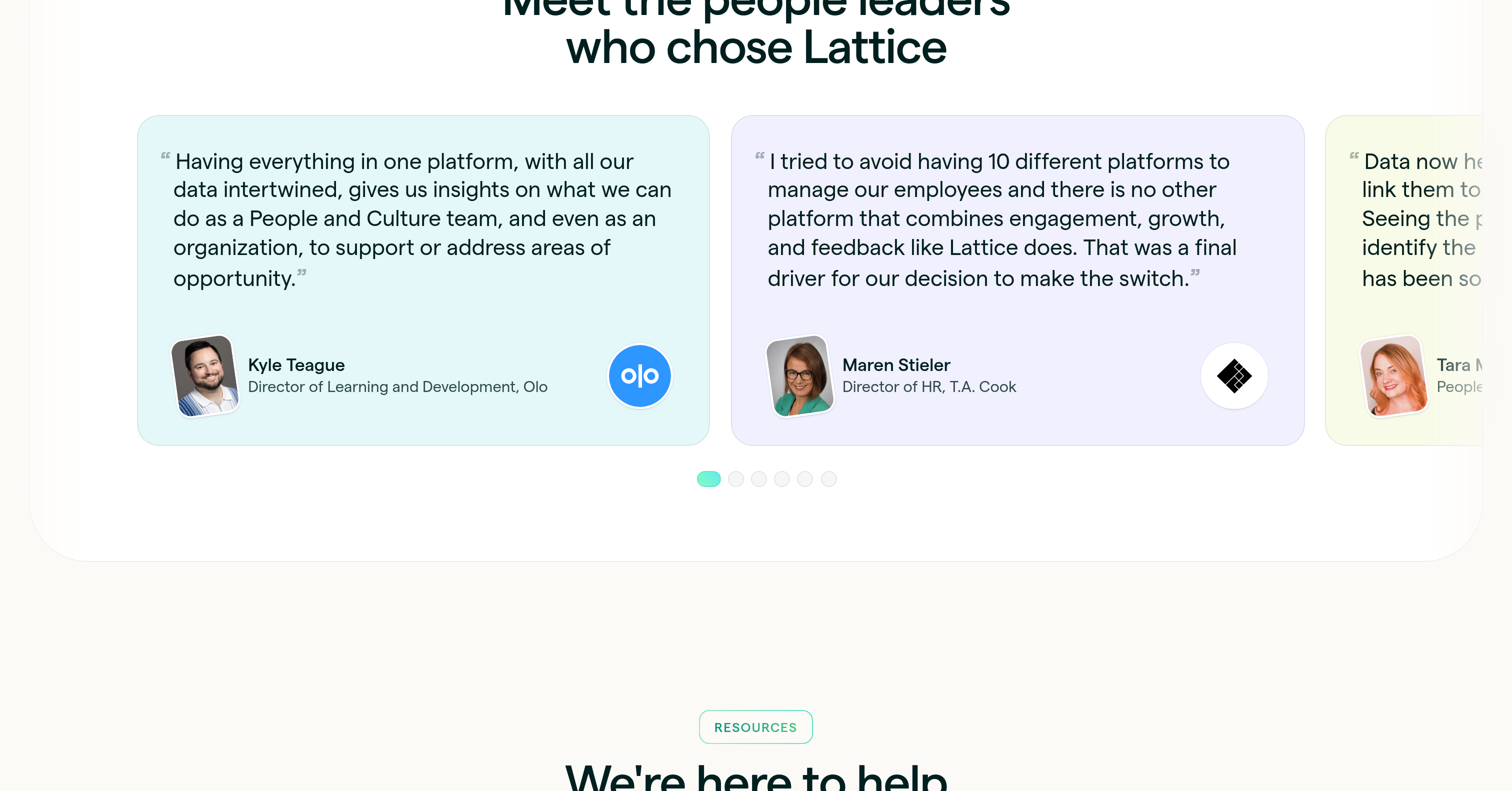 Lattice Testimonial design