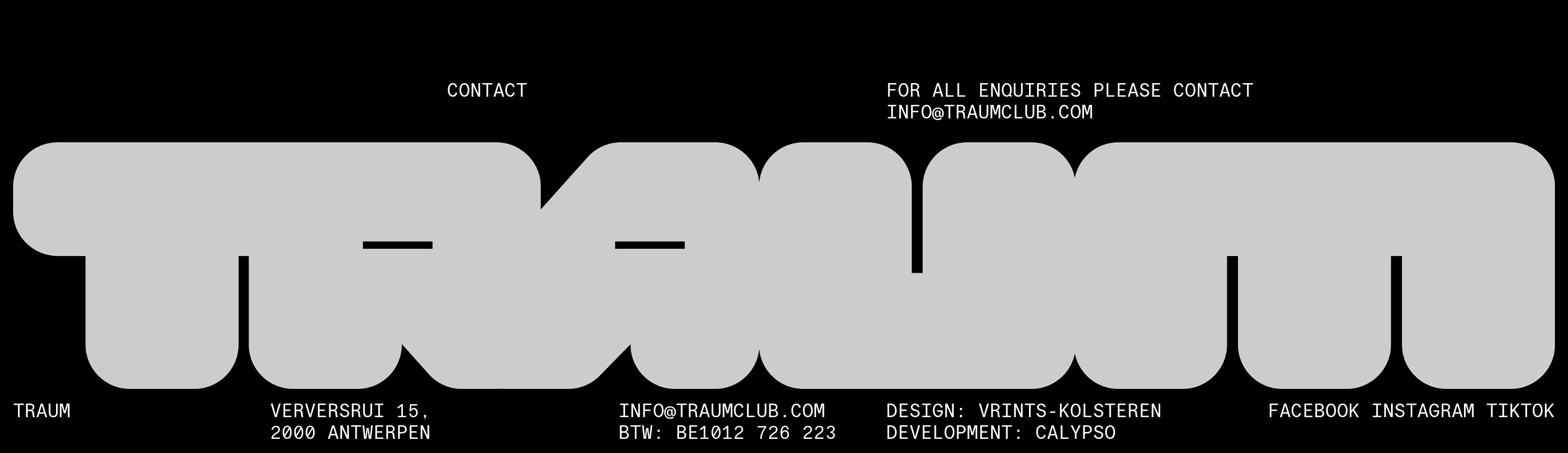 Traum Club Footer design