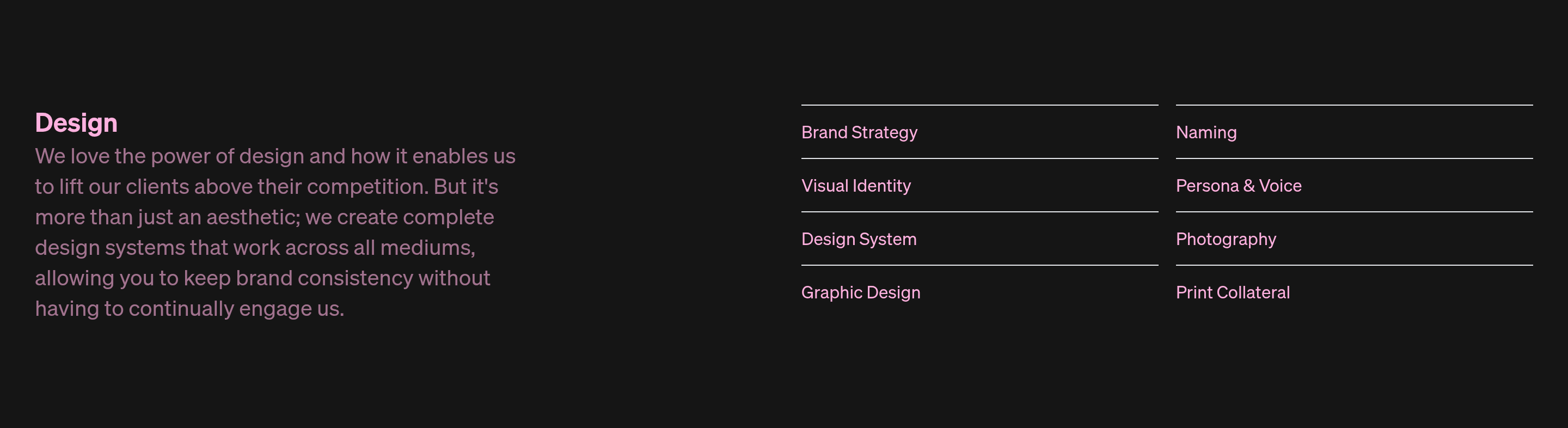 Features section preview