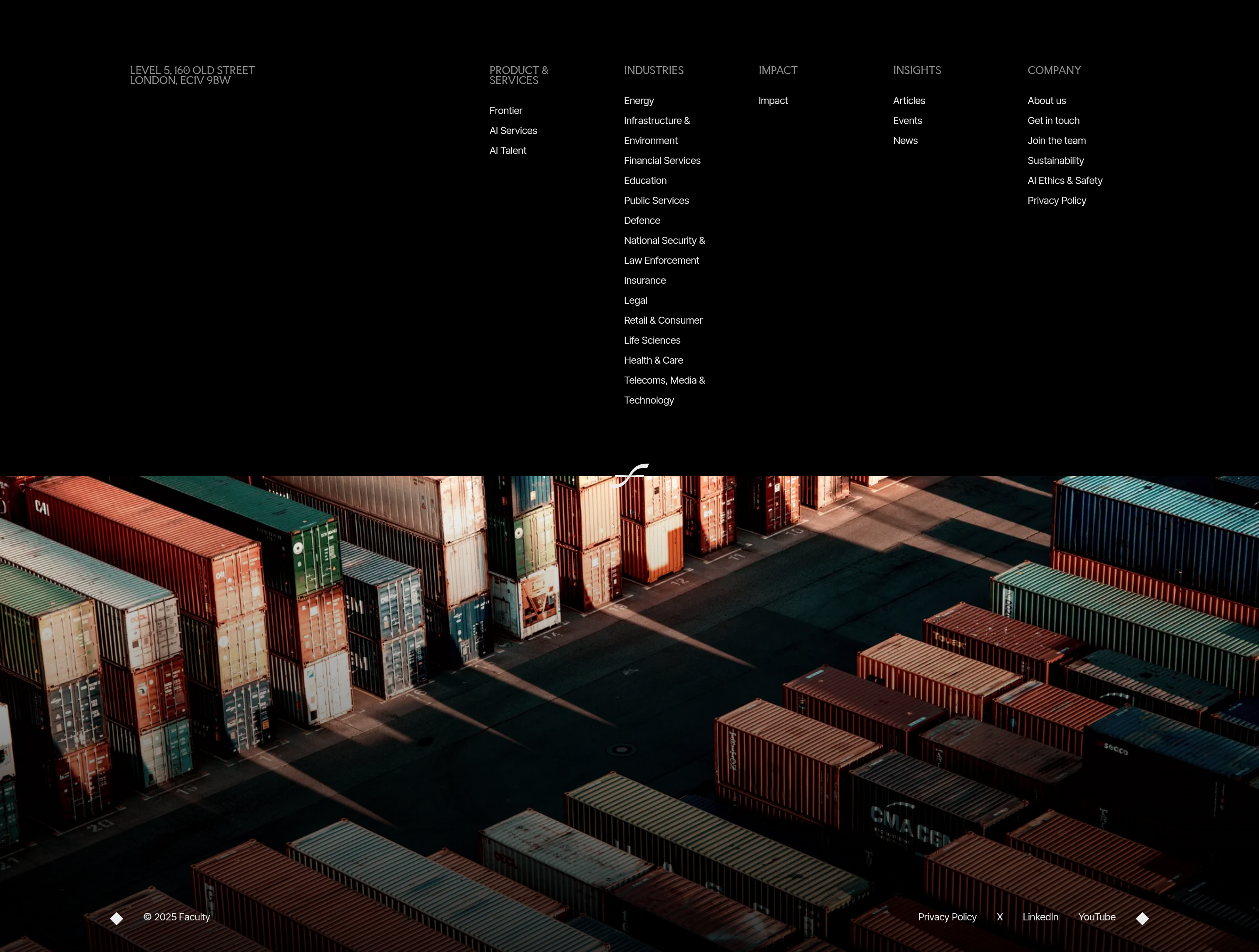 Faculty AI Footer design