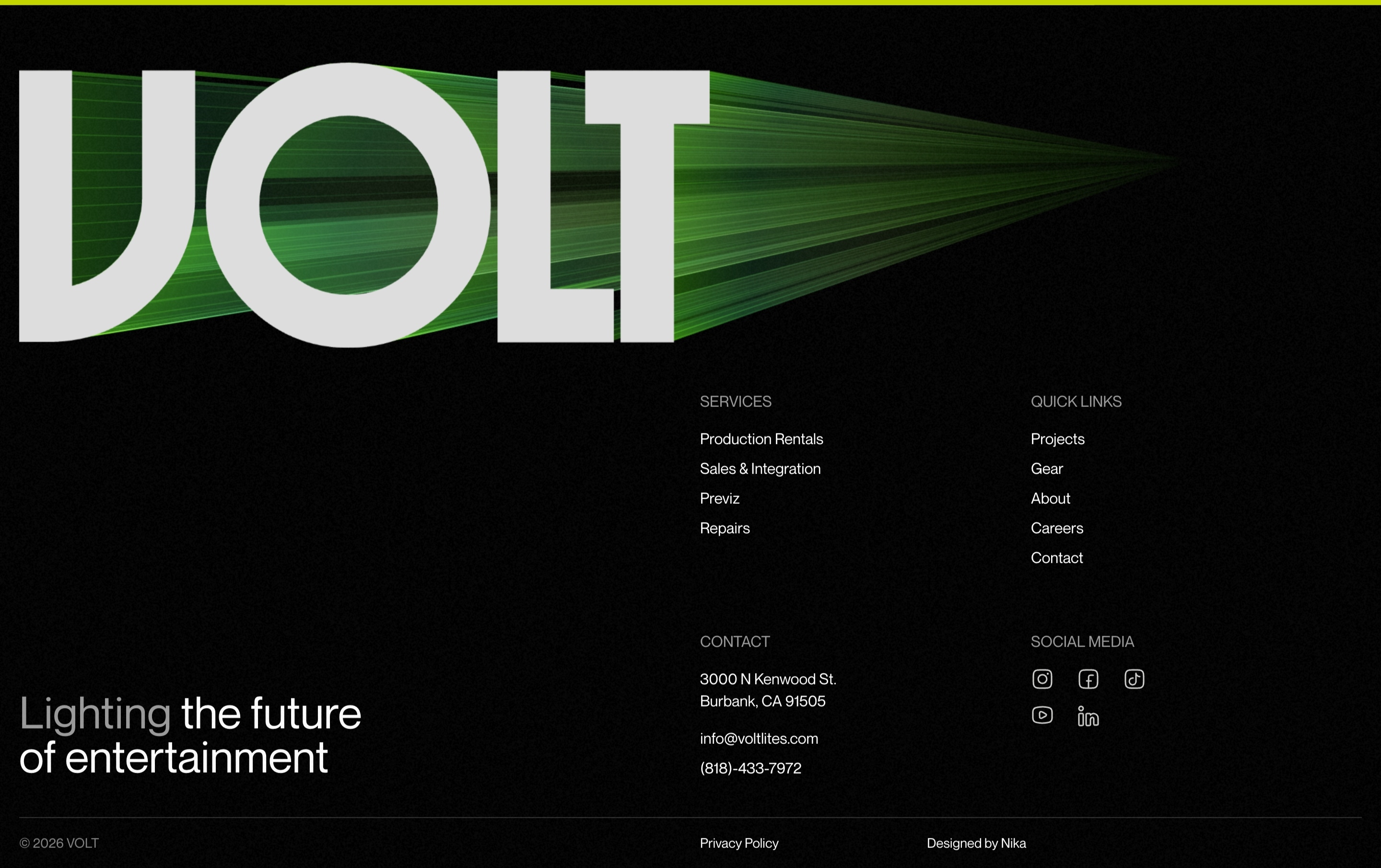 Volt Footer design