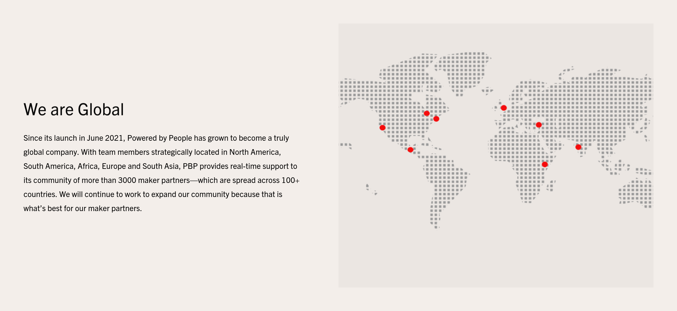 Powered by People About Us design