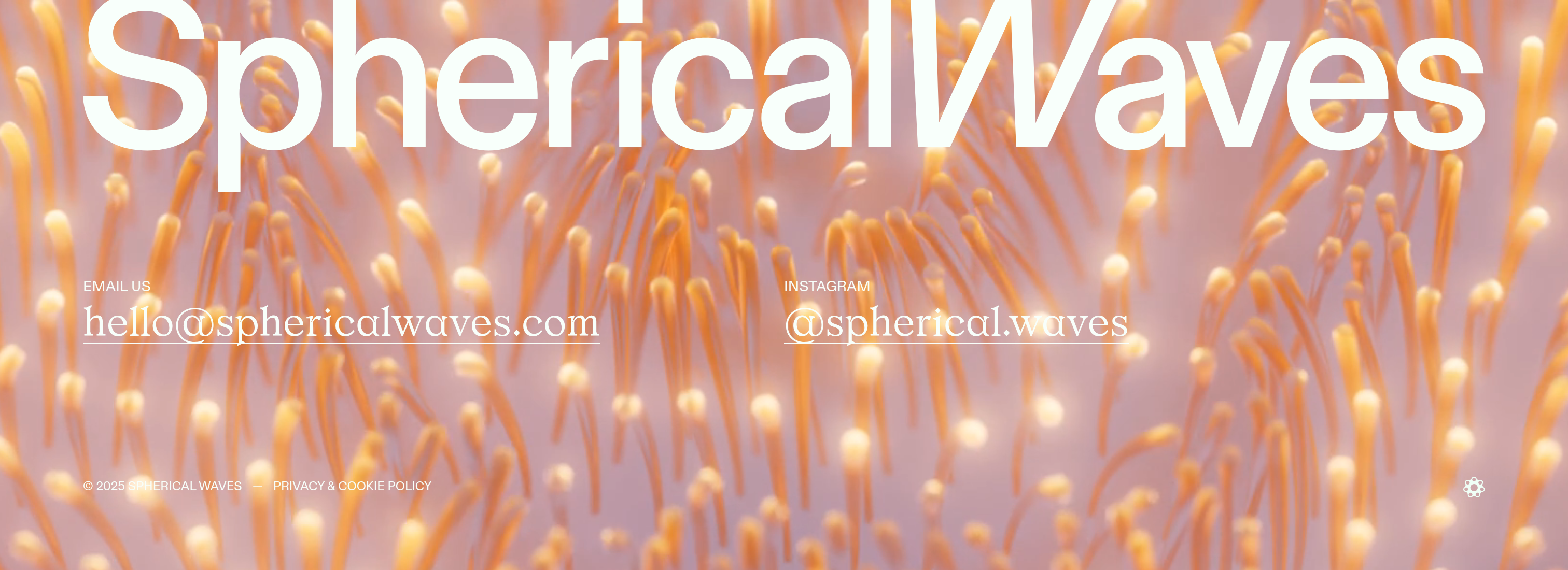 Spherical Waves Creative Studio Footer design