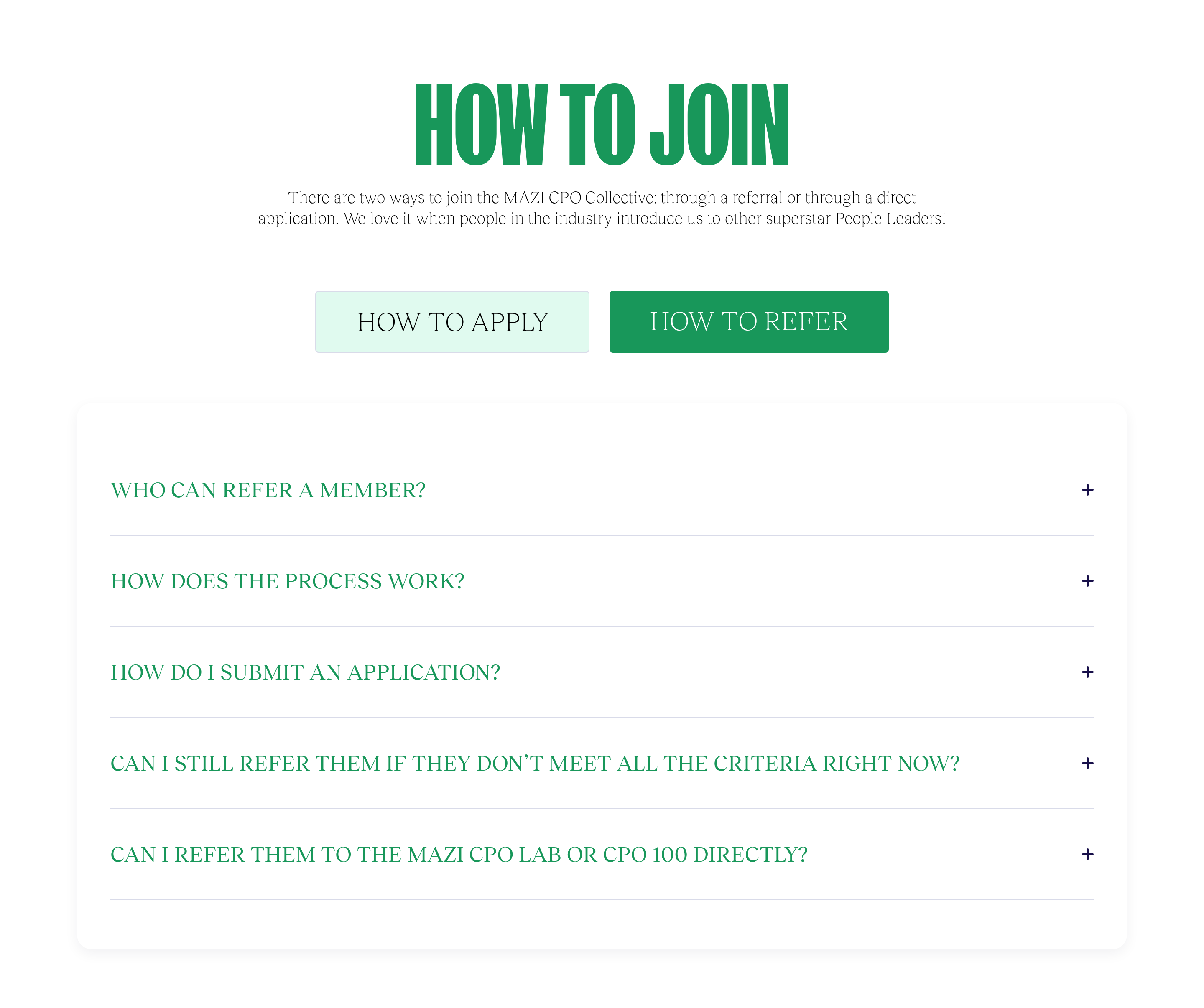 Mazi FAQ design