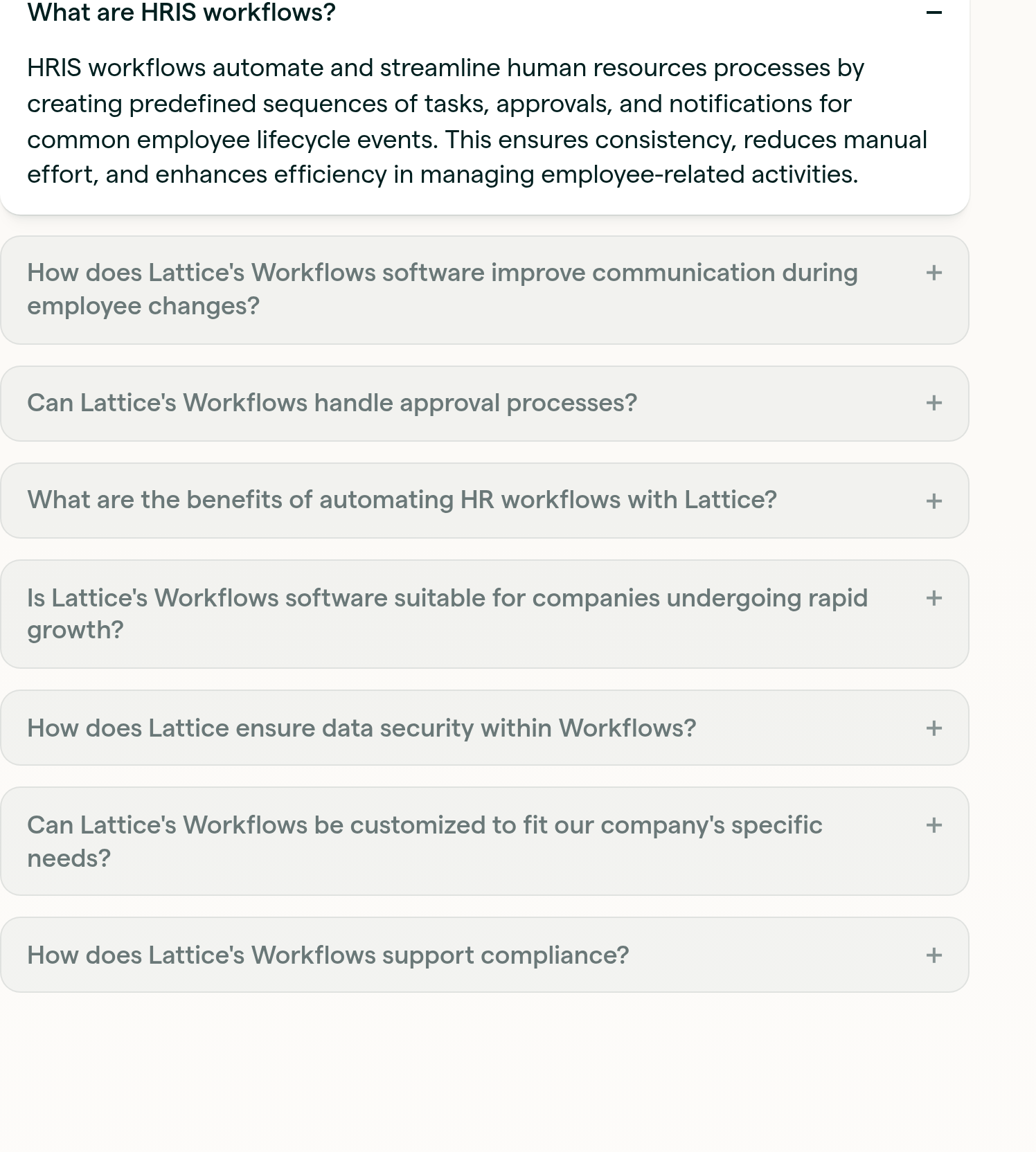 Lattice FAQ design