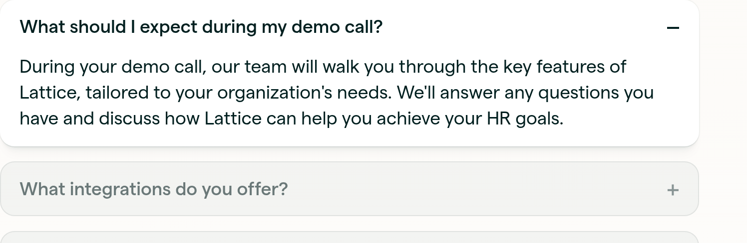 Lattice FAQ design