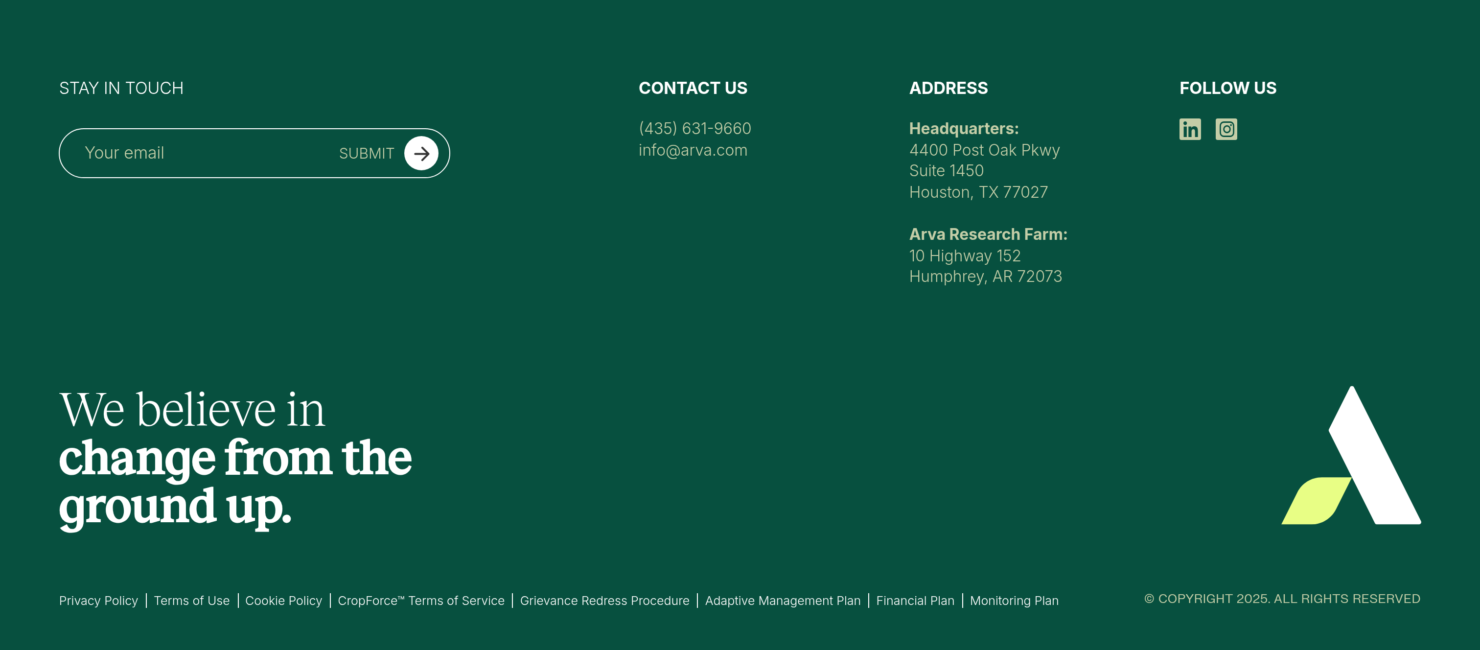 Arva Newsletter design