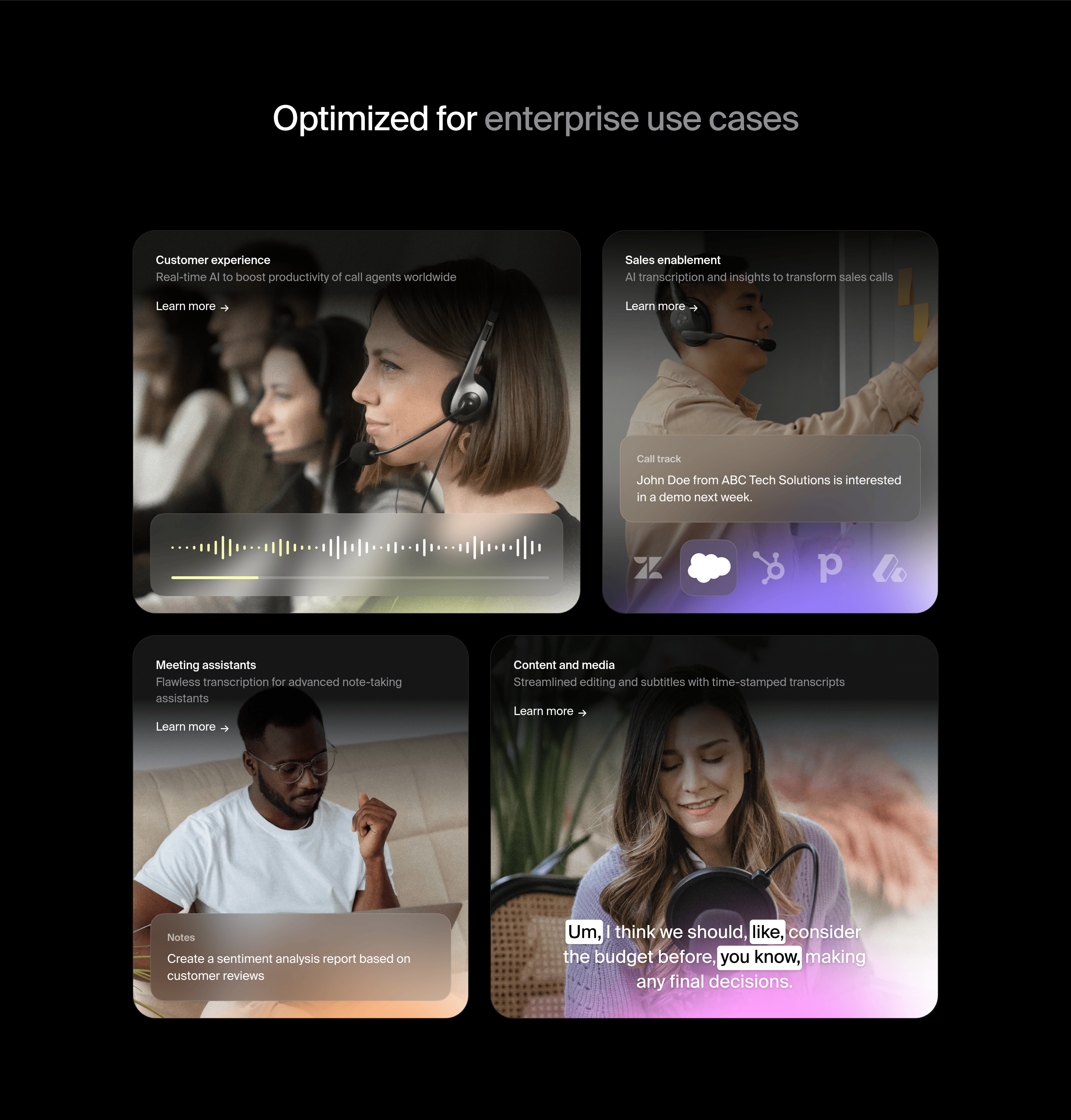 Gladia Use Cases design