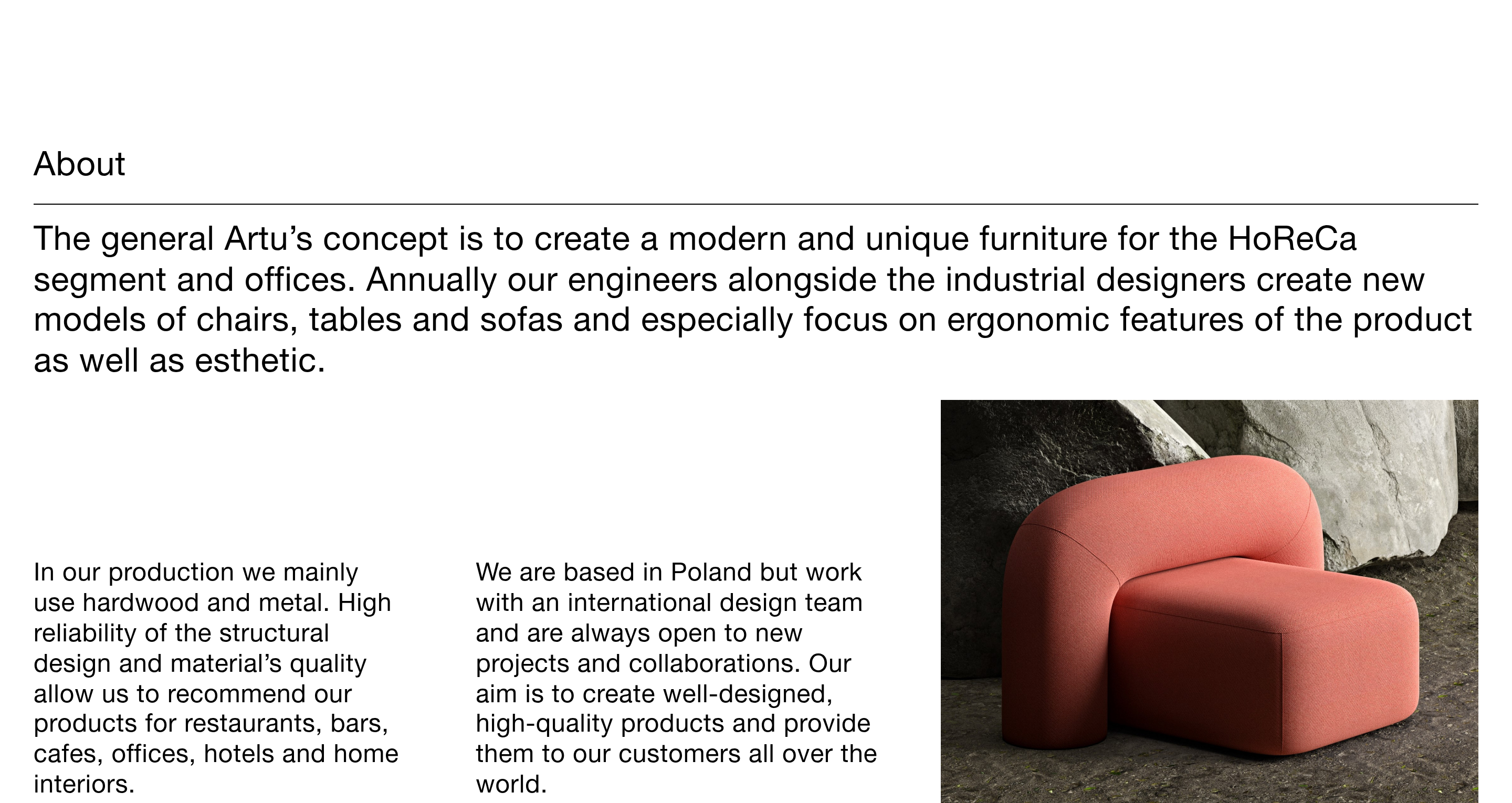 Artu About Us design