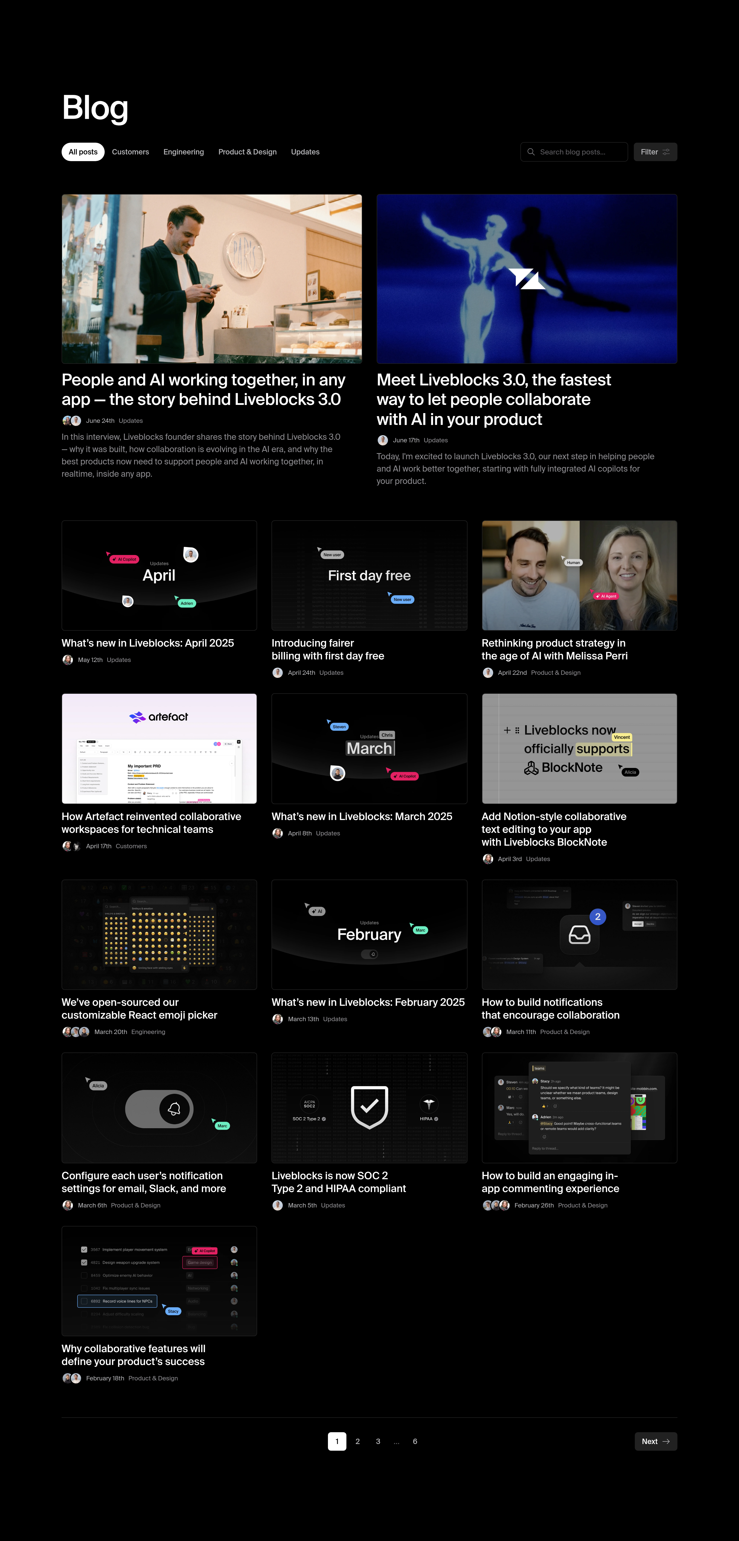 Liveblocks Blog design