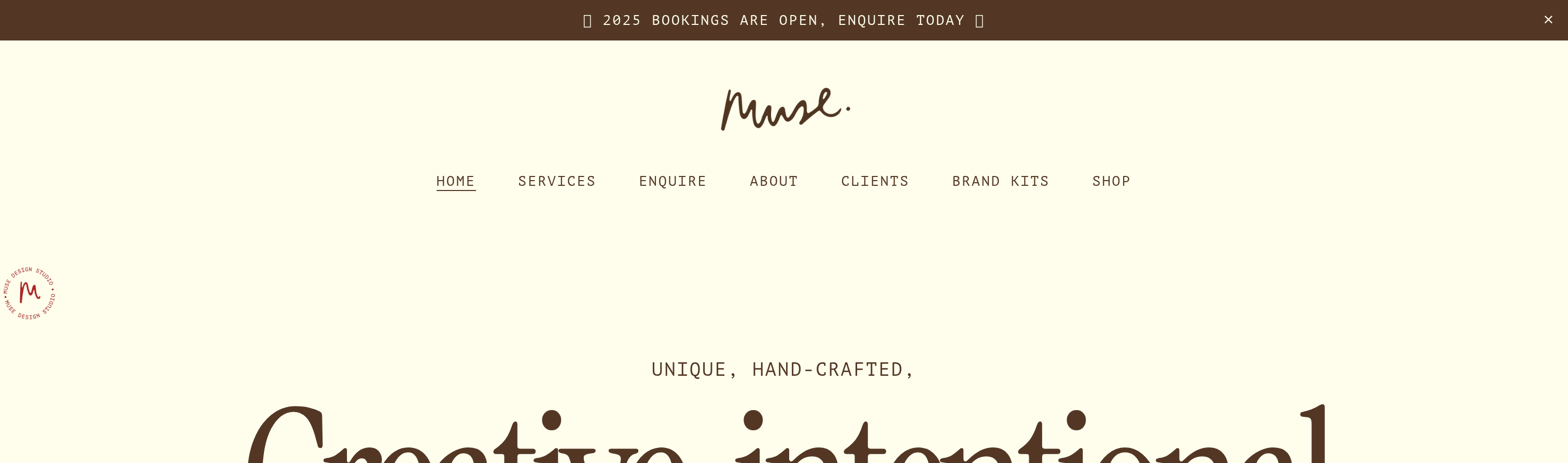 Muse Design Studio Header design