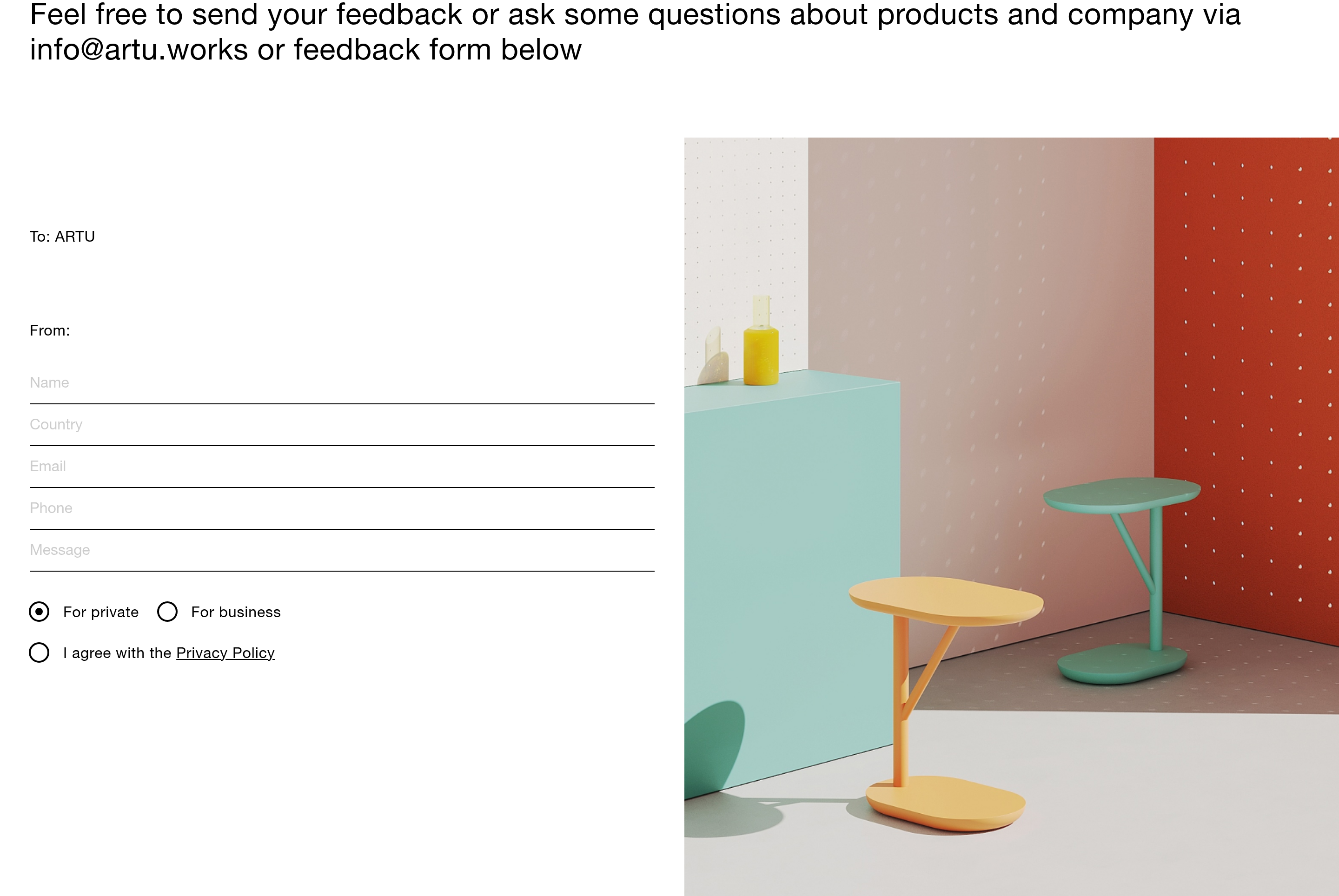Artu Contact design