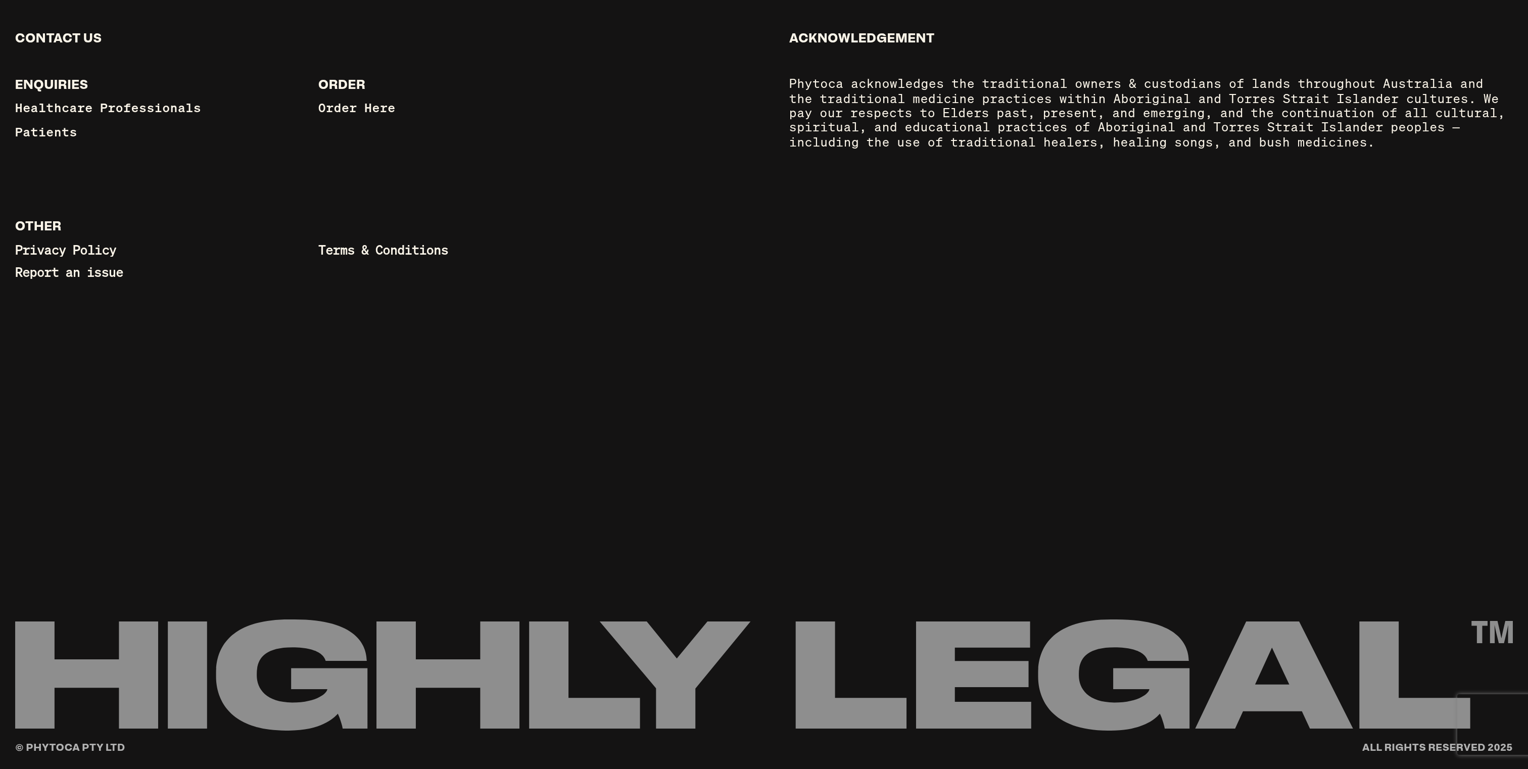 Phytoca Footer design