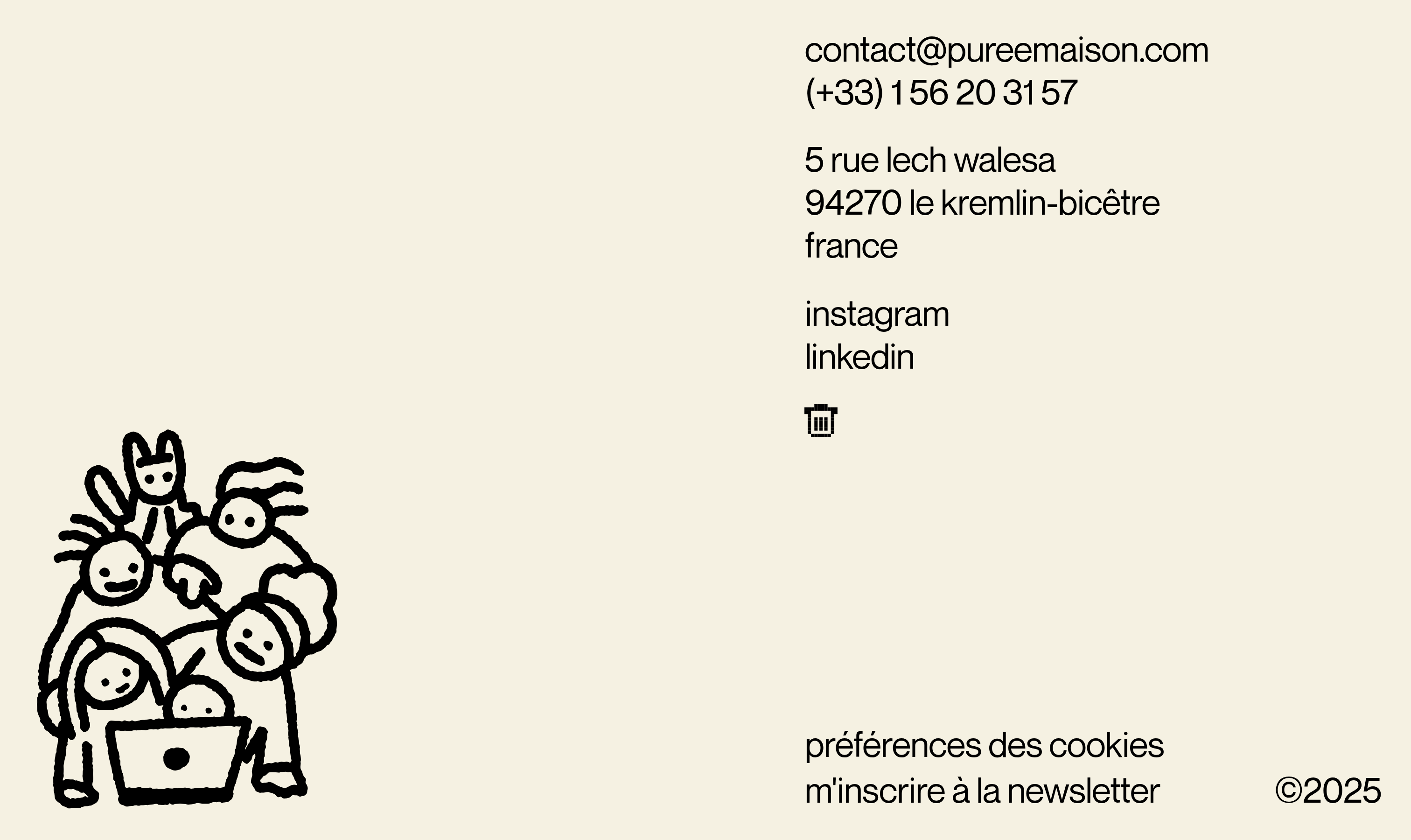 Purée Maison Footer design