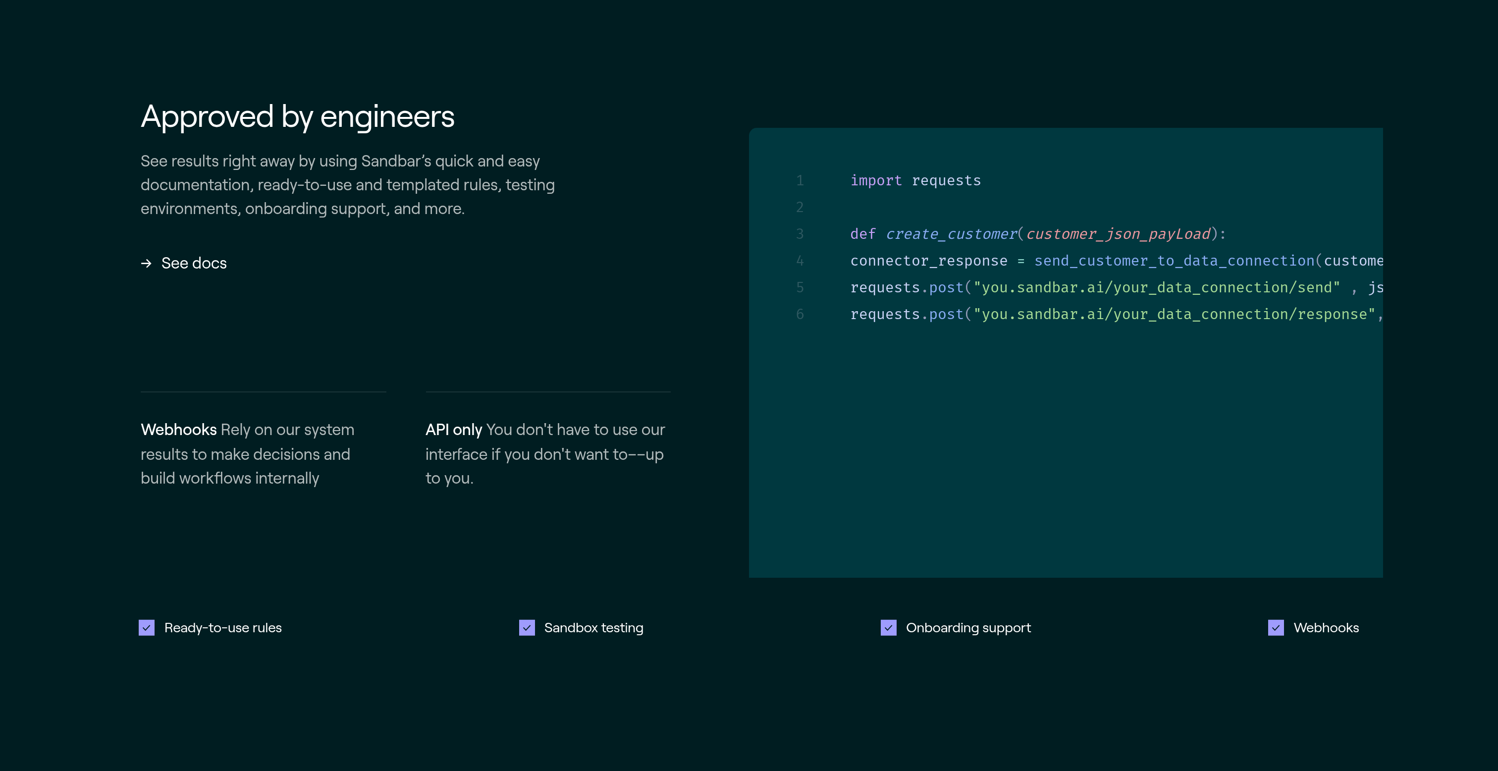 Sandbar Feature design