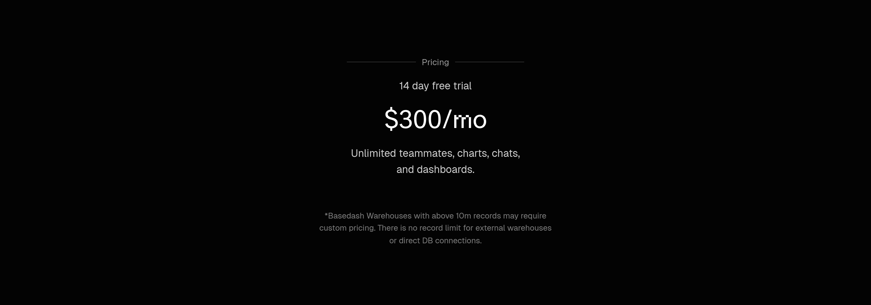Basedash Pricing design