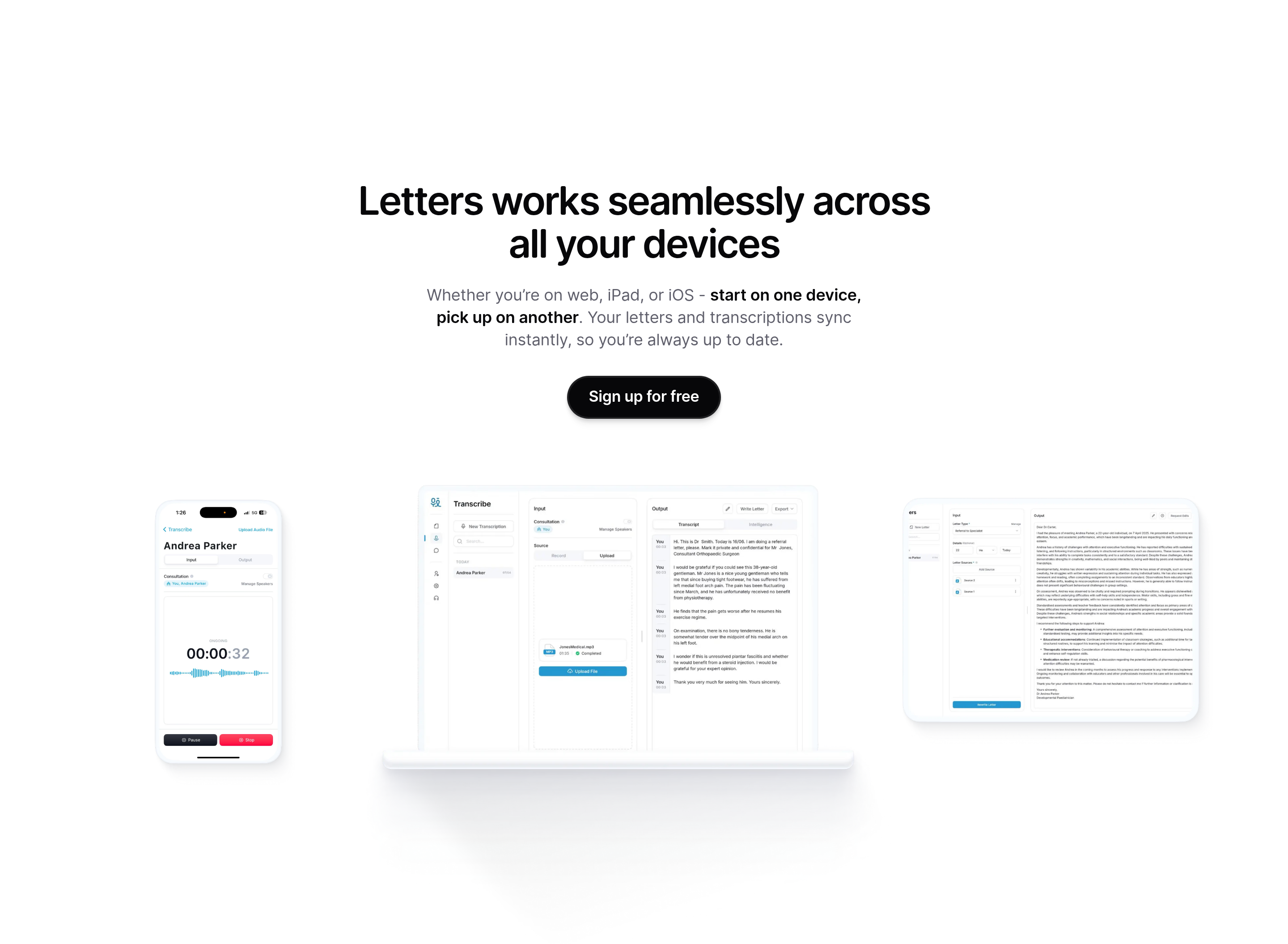 Letters Call to Action design