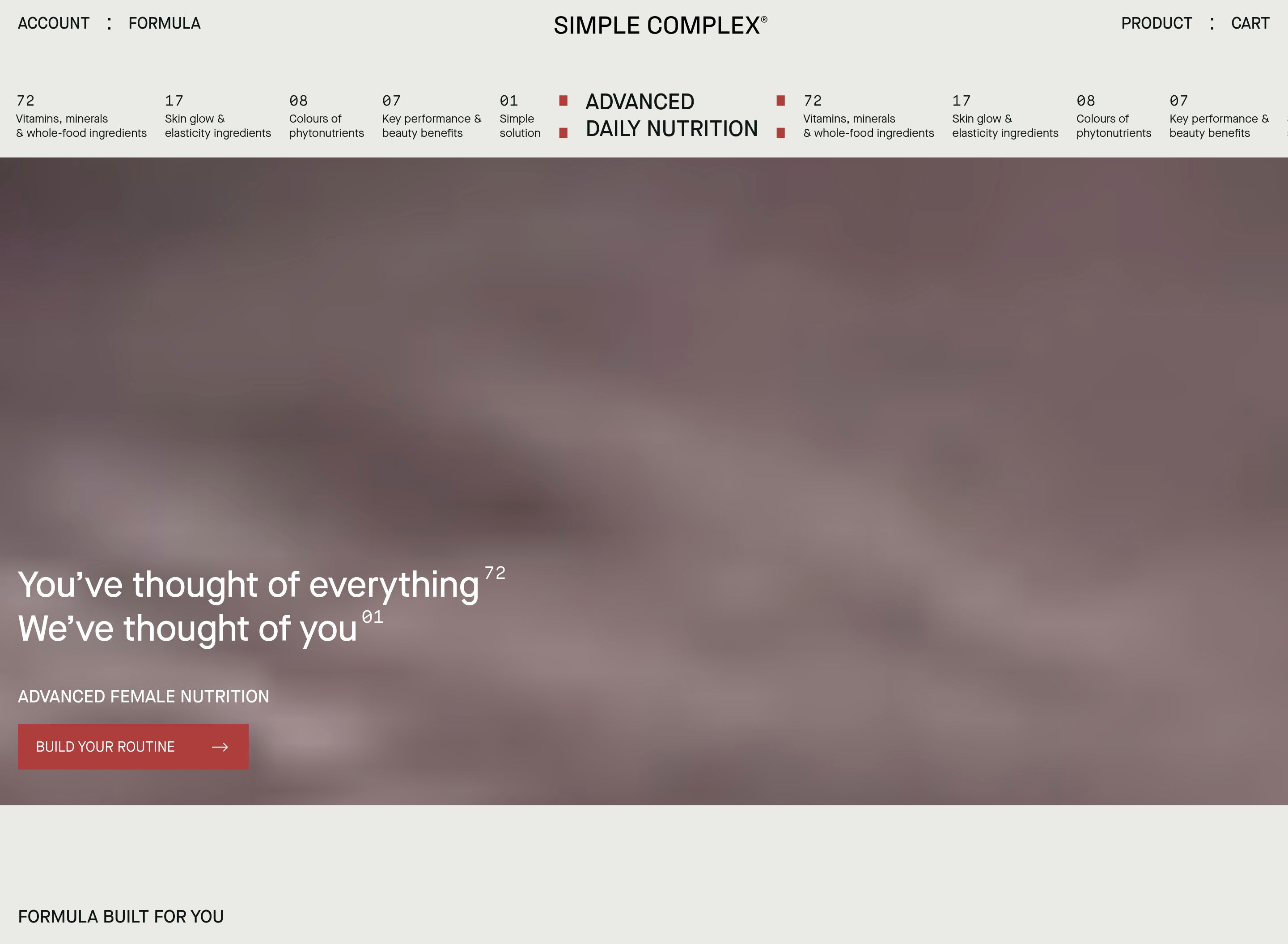 Simple complex Header design