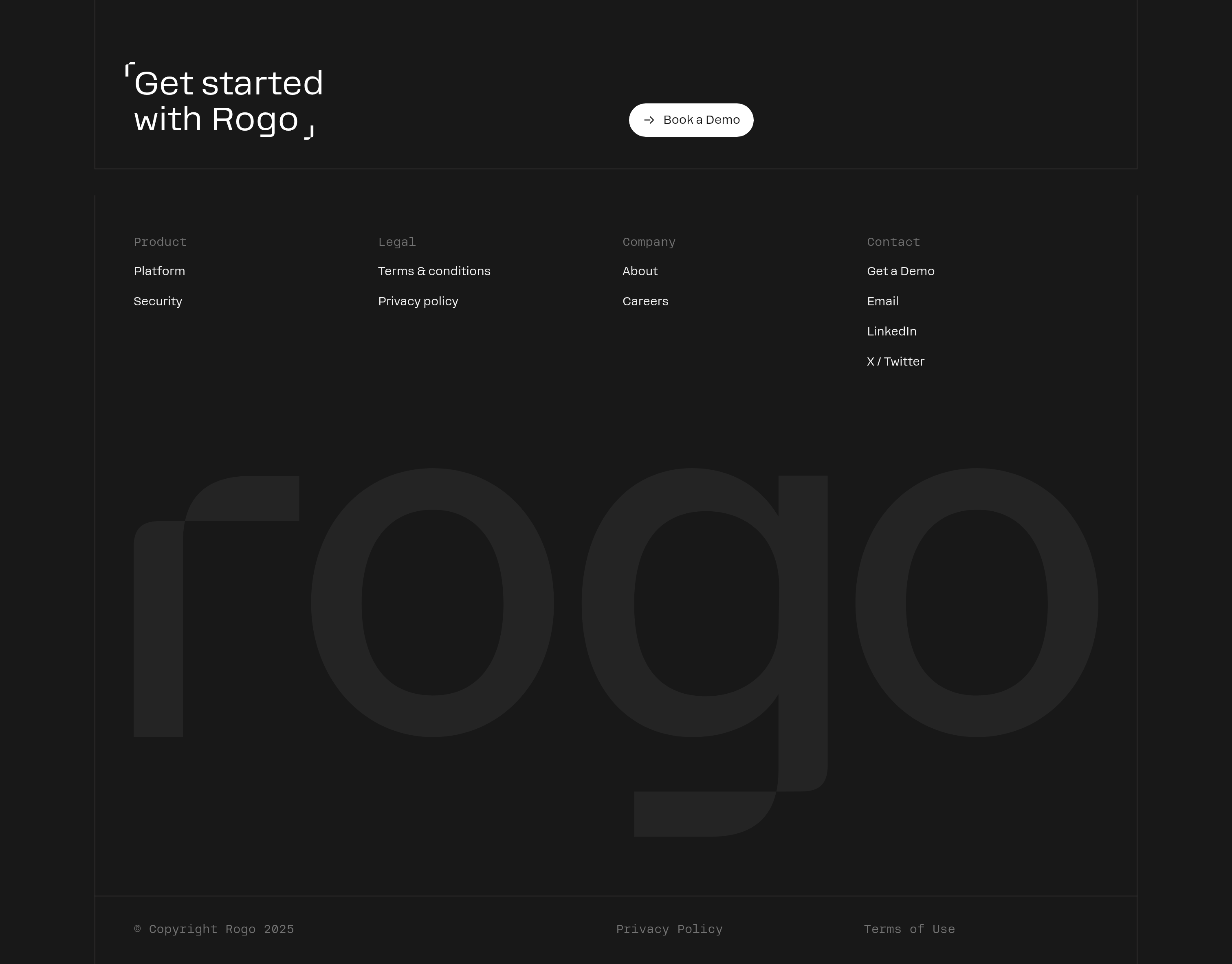 Rogo Footer design