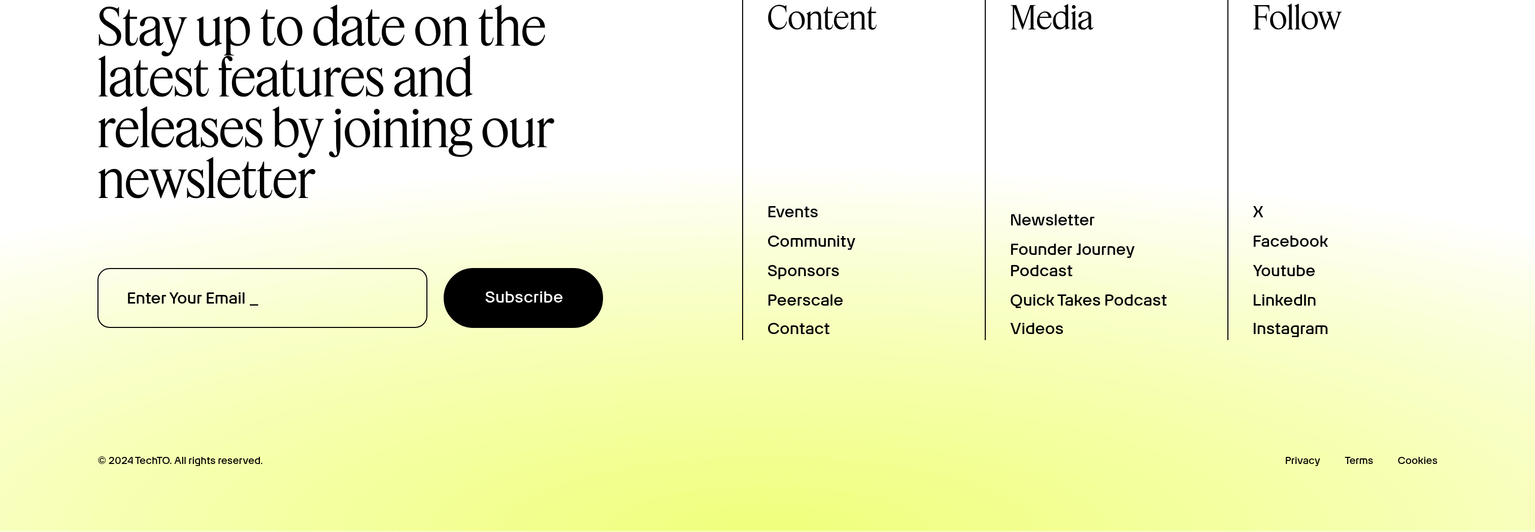 TechTO Footer design