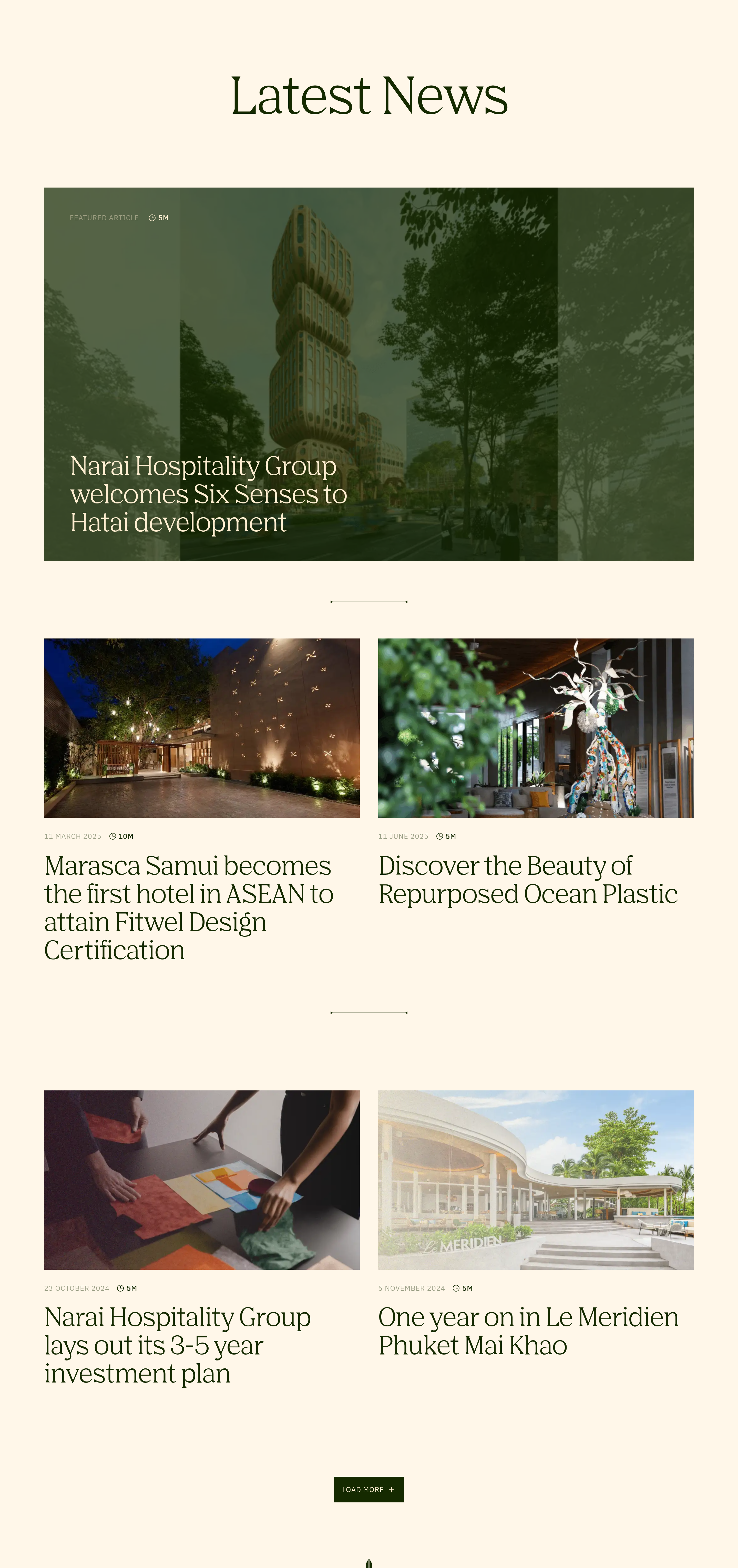 Narai Hospitality Group Articles design